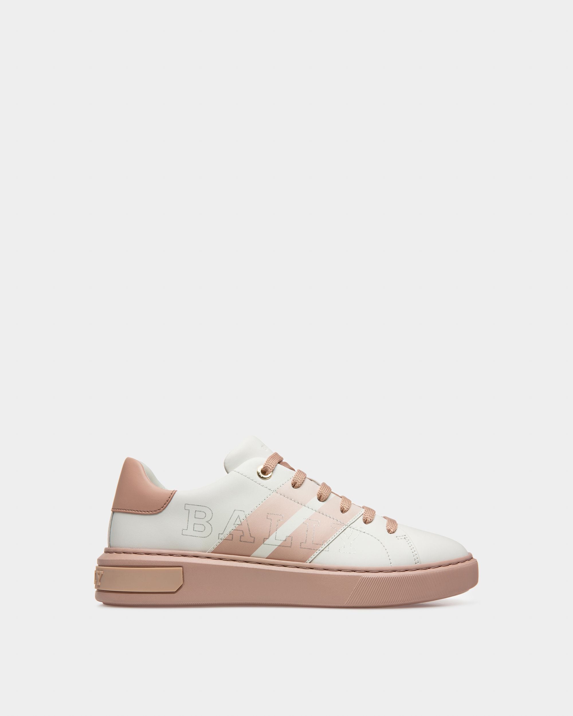 Myra Sneakers En Cuir Blanc Et Rose - Femme - Bally - 01