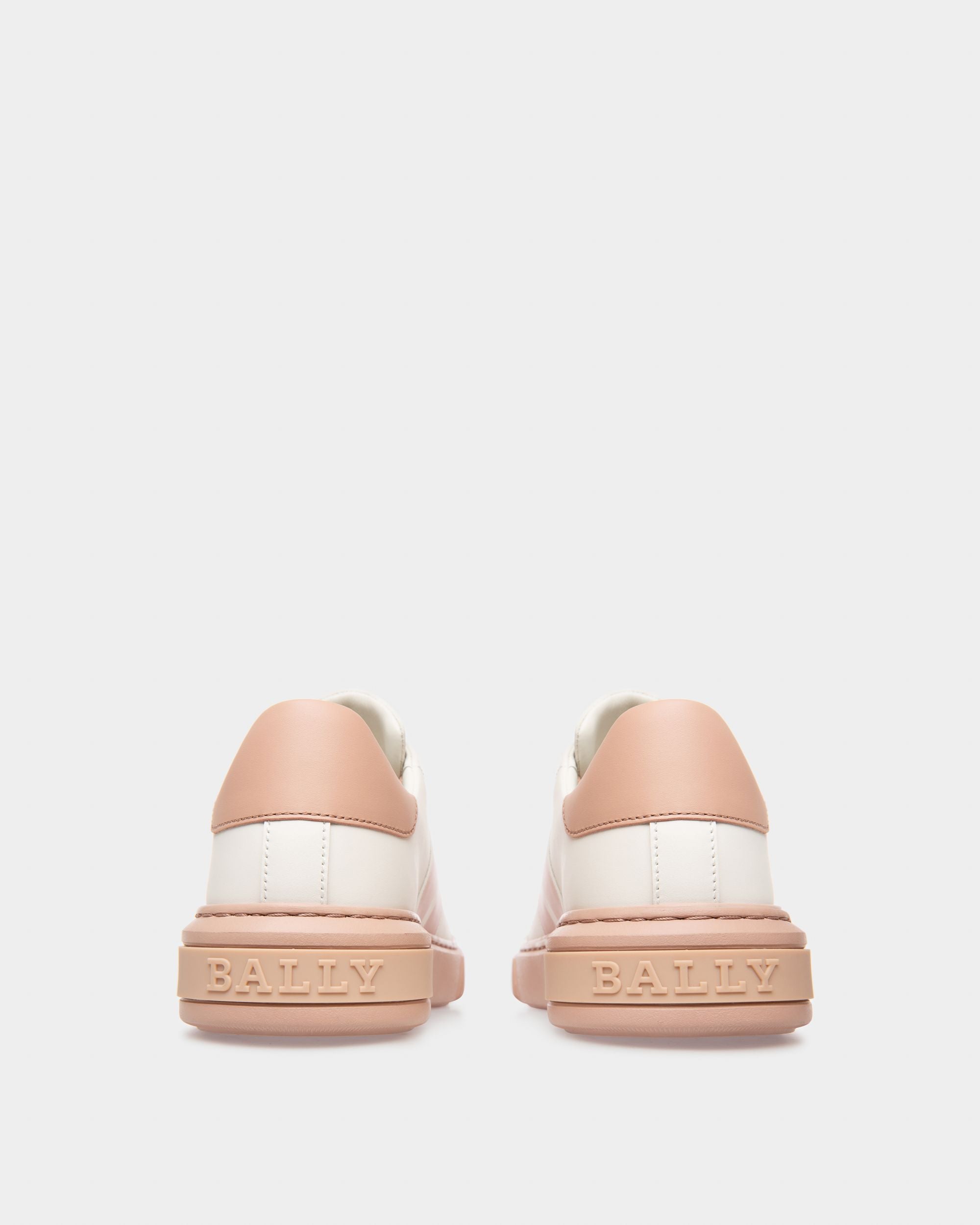 Myra Leather Sneakers In White & Pink - Women's - Bally - 04