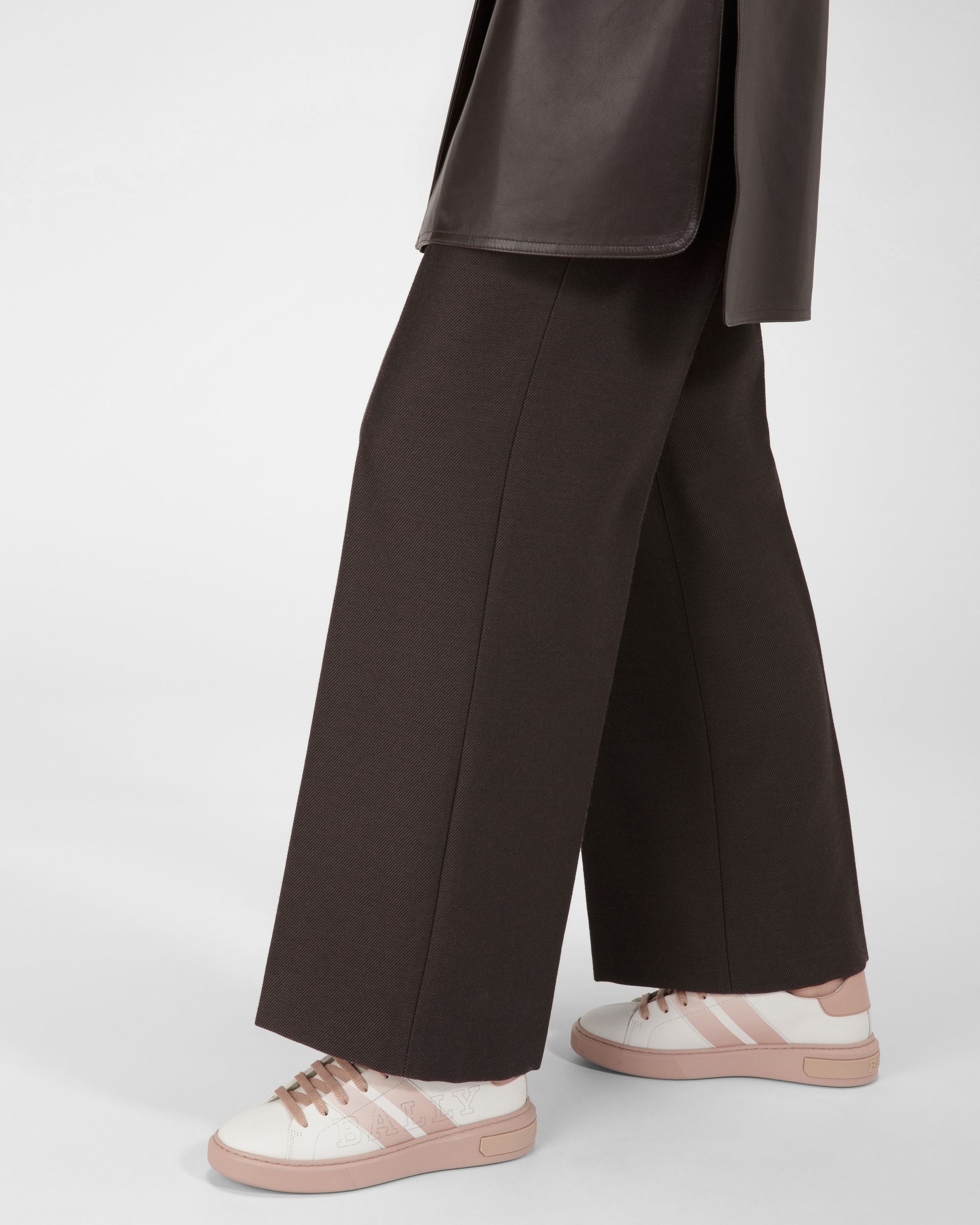 Myra Sneakers En Cuir Blanc Et Rose - Femme - Bally - 07
