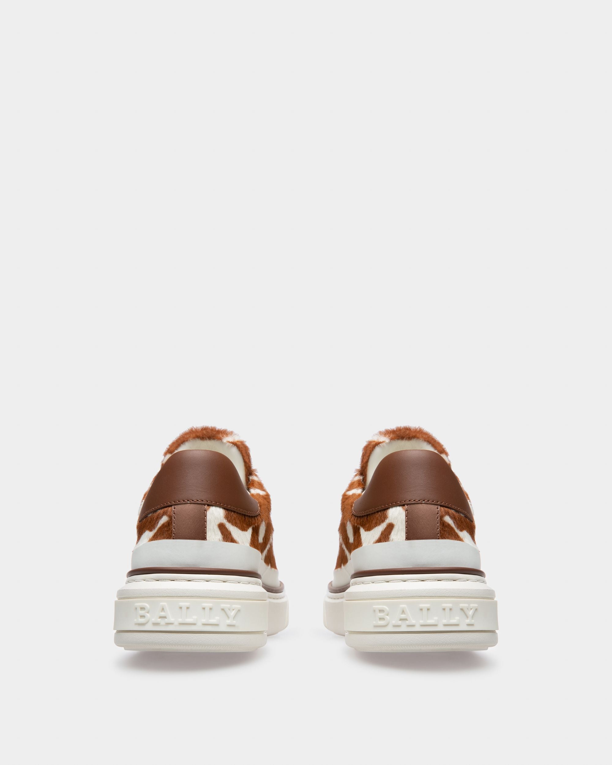 Maily Leather Sneakers In White & Brown - Women's - Bally - 04