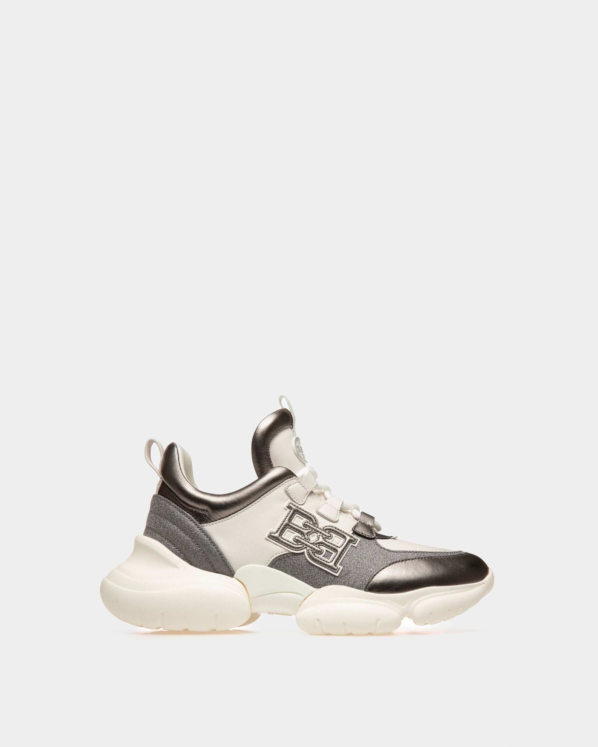 Claires Leather Sneakers In Grey And White - Women's - Bally - 01