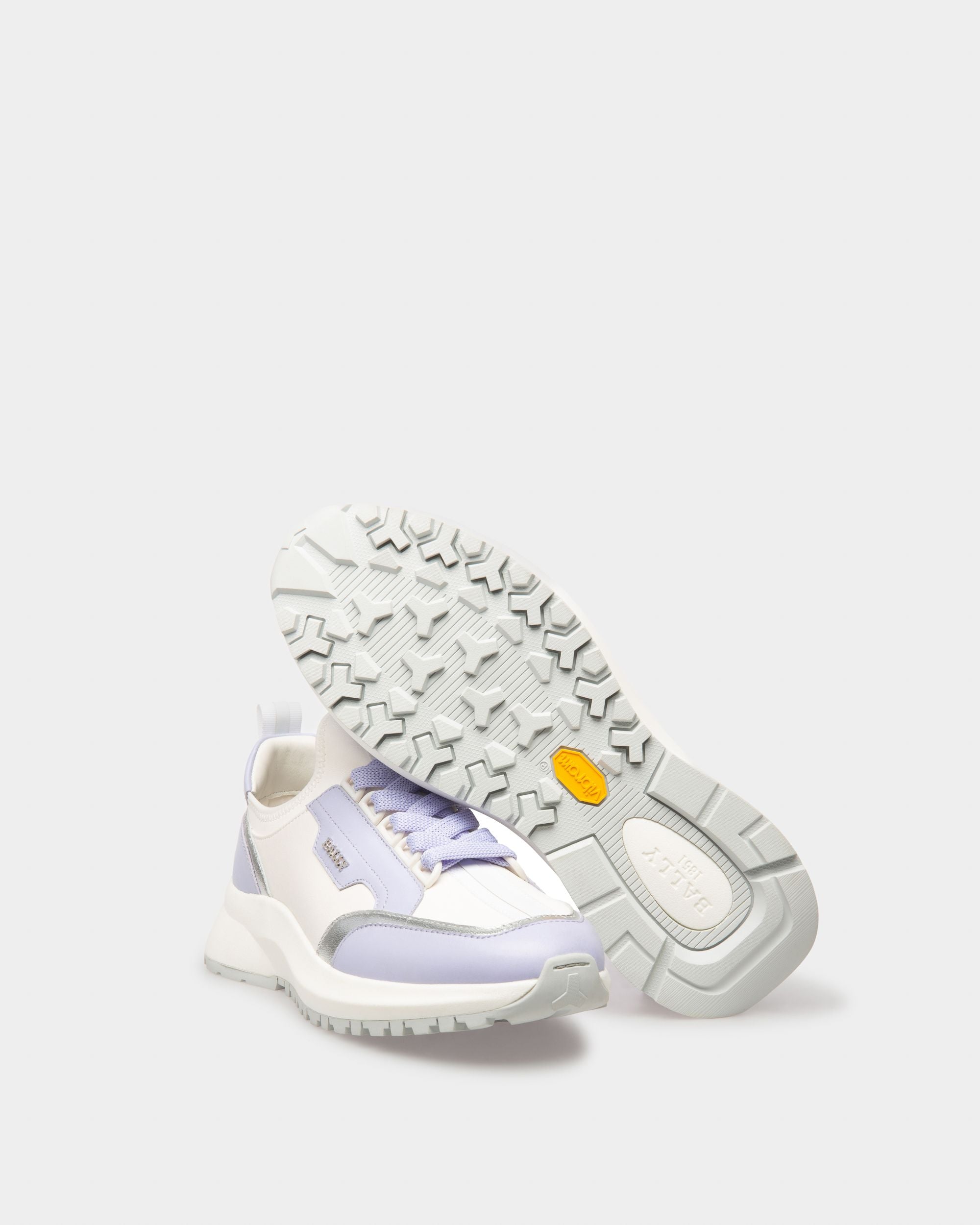 Deven Sneakers En Cuir Blanc Et Violet - Femme - Bally - 05