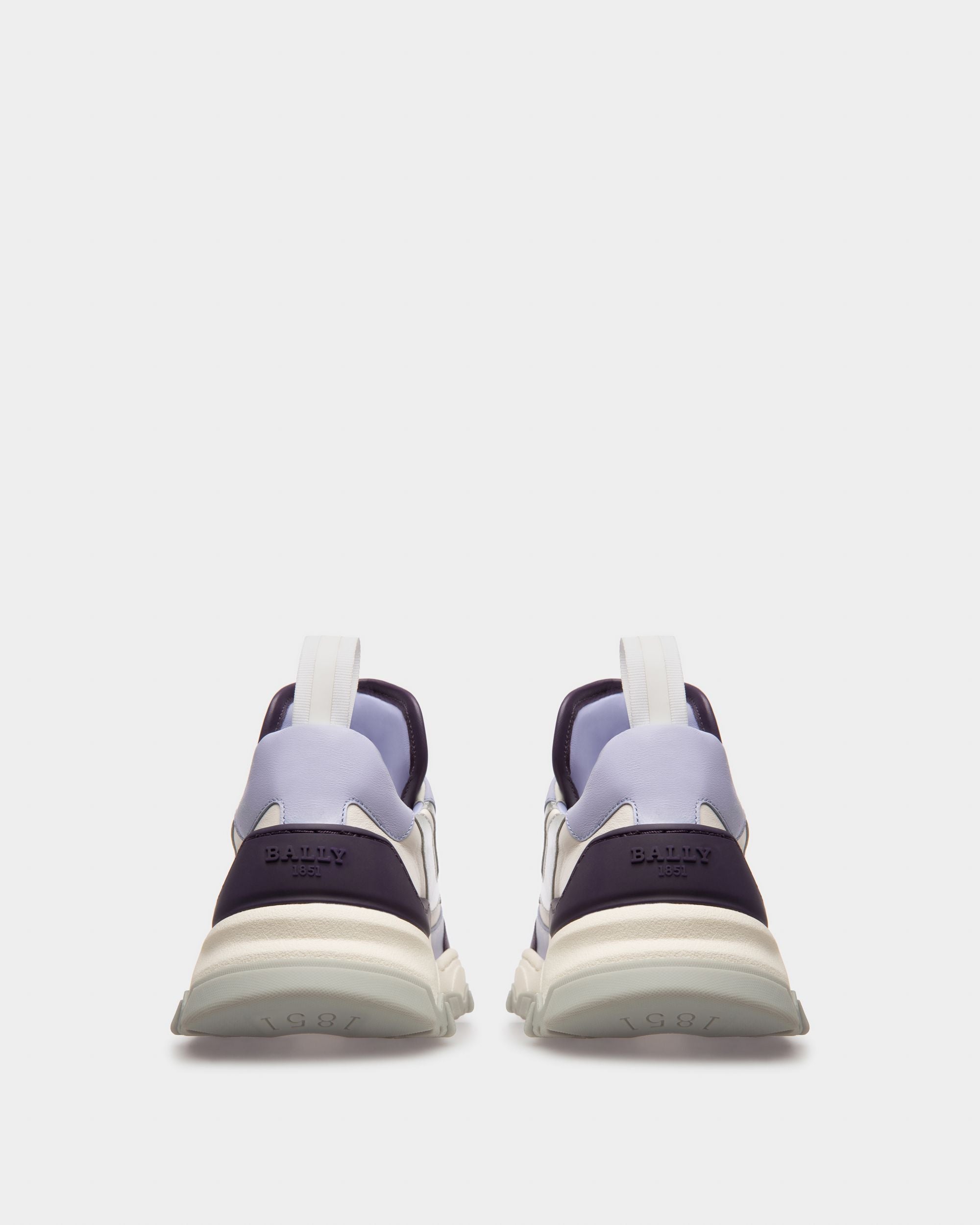 Holden Sneakers En Tissu Et Cuir Violet Et Blanc - Femme - Bally - 04