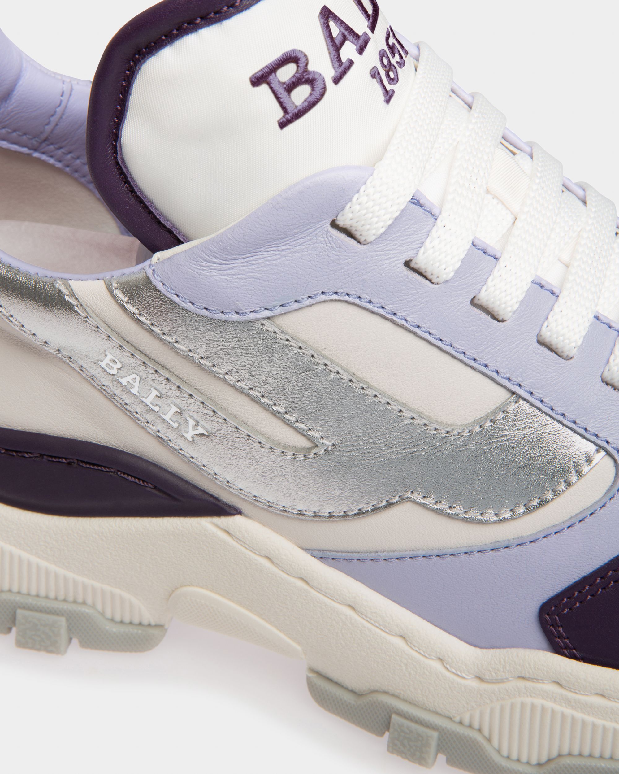 Holden Sneakers En Tissu Et Cuir Violet Et Blanc - Femme - Bally - 06
