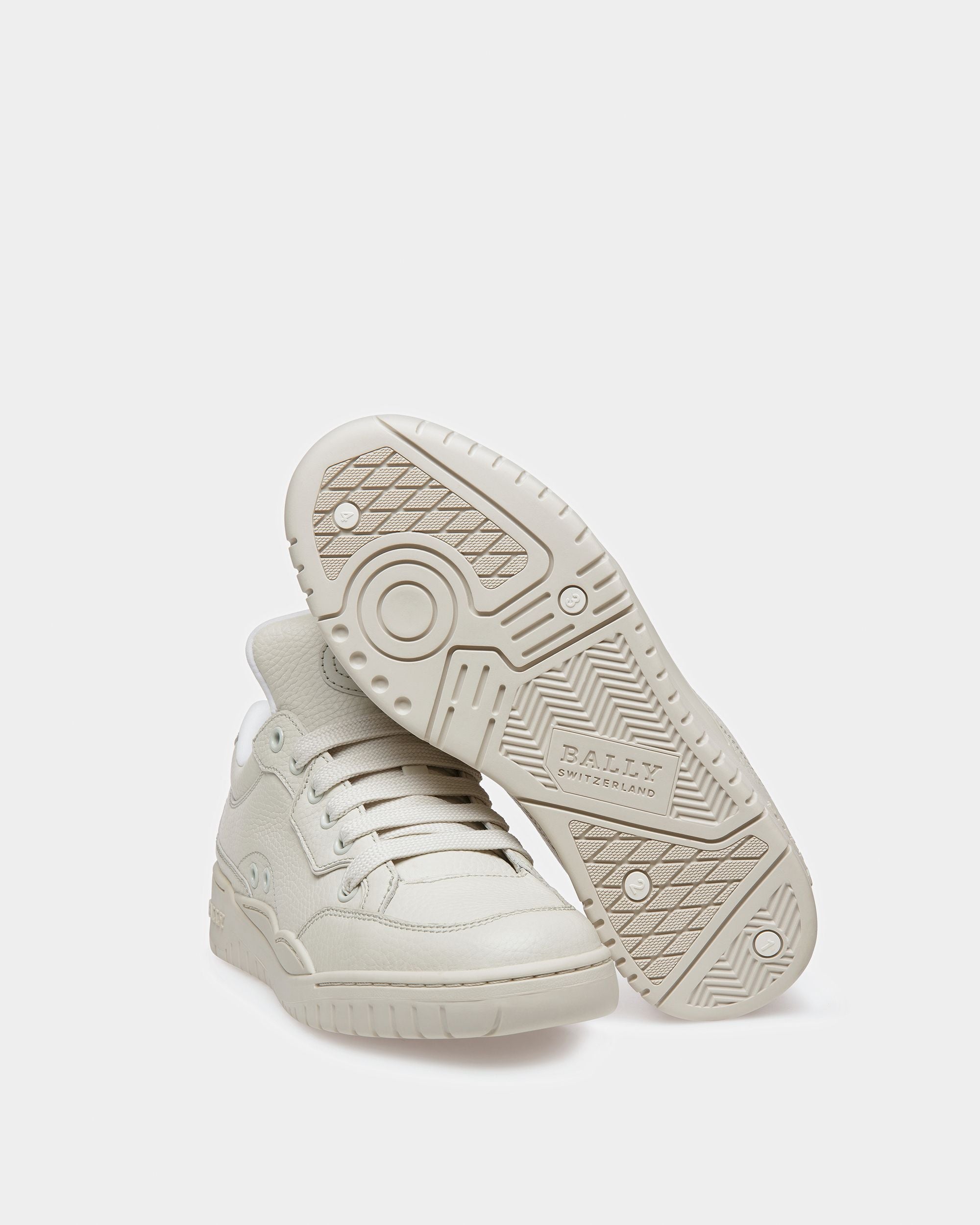 Kiro Zapatillas De Piel En Blanco Empolvado - Mujer - Bally - 05