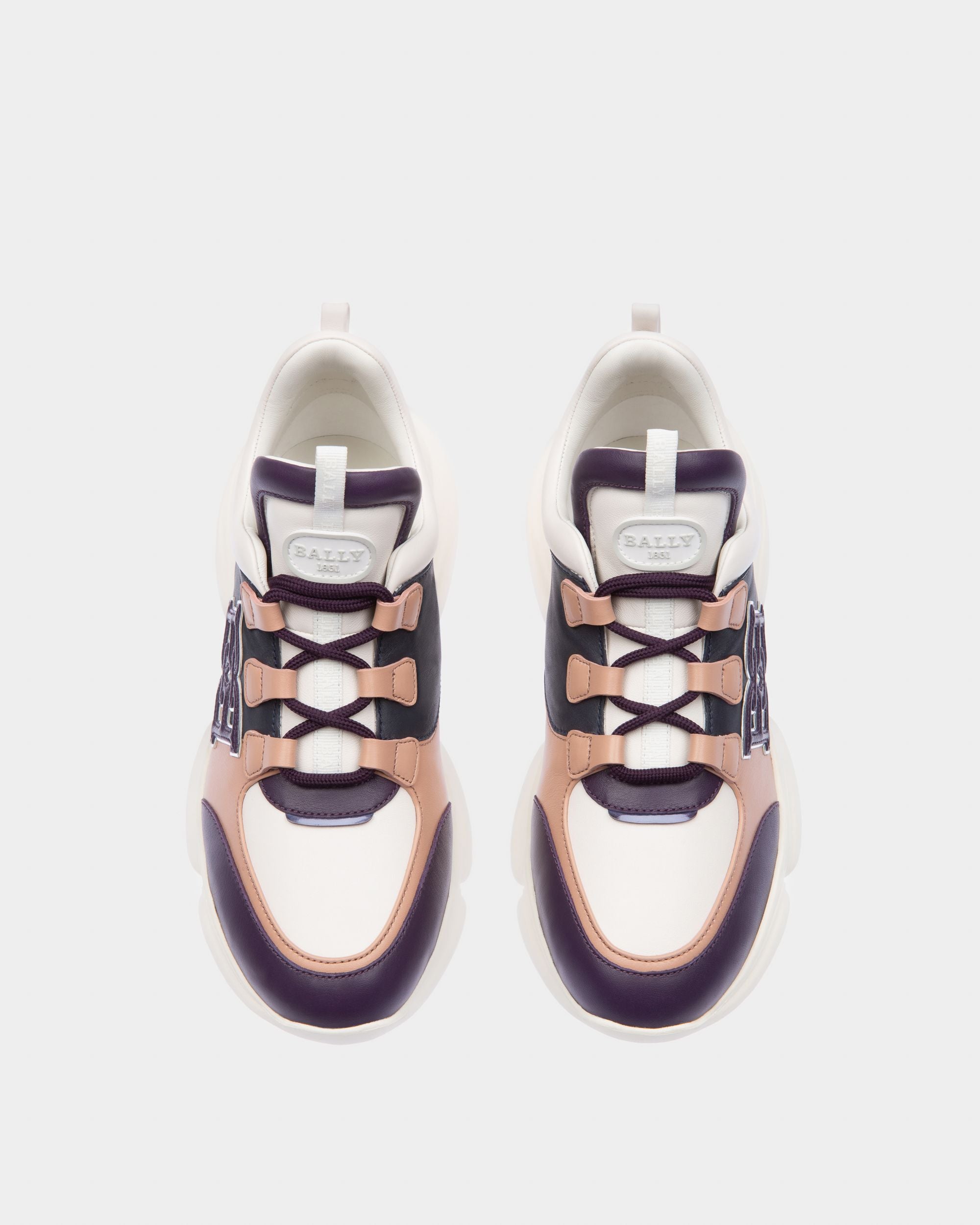 Claires Sneakers En Cuir Violet - Femme - Bally - 02