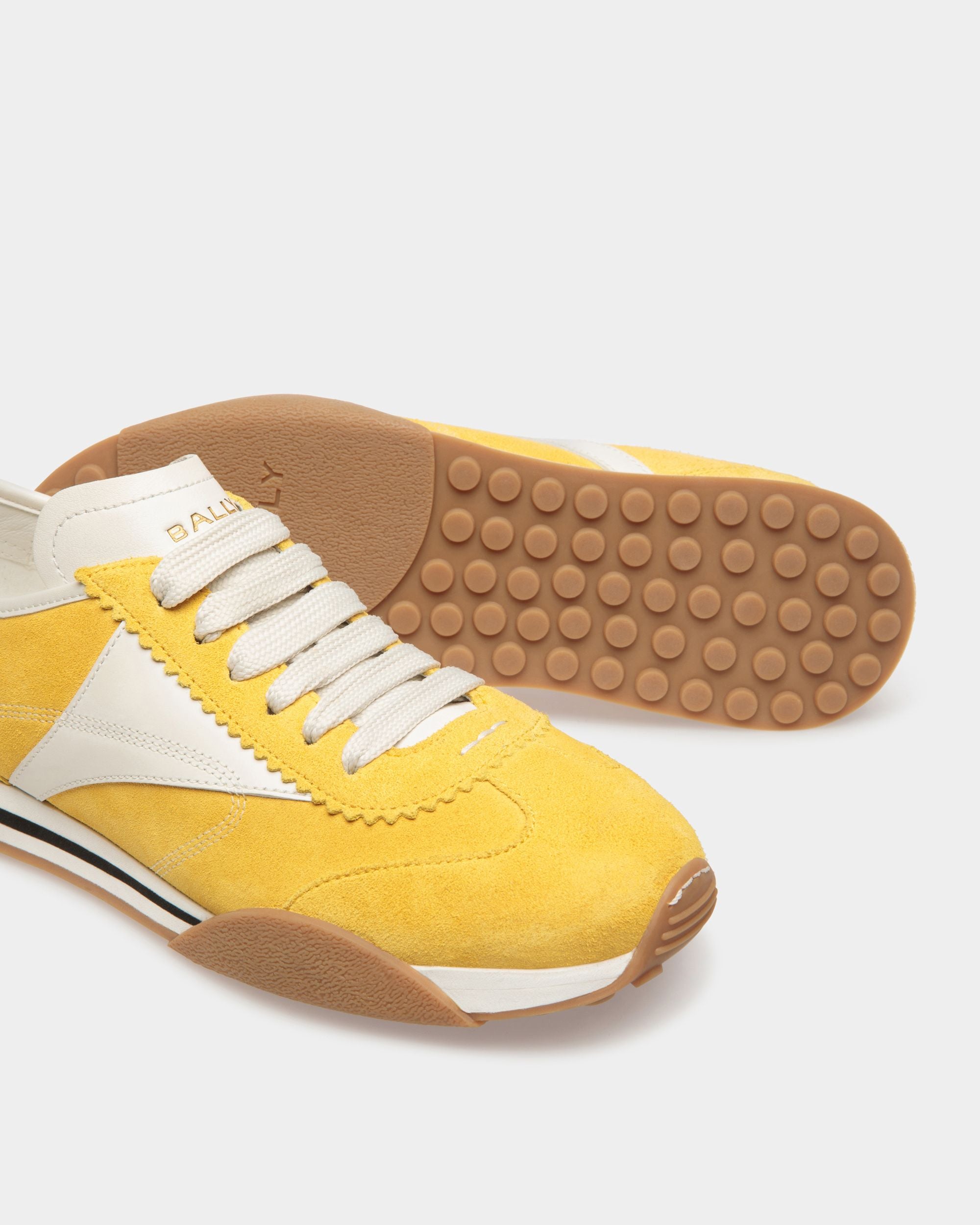 Sussex Sneaker Aus Gelbem Und Weißem Leder - Damen - Bally - 05