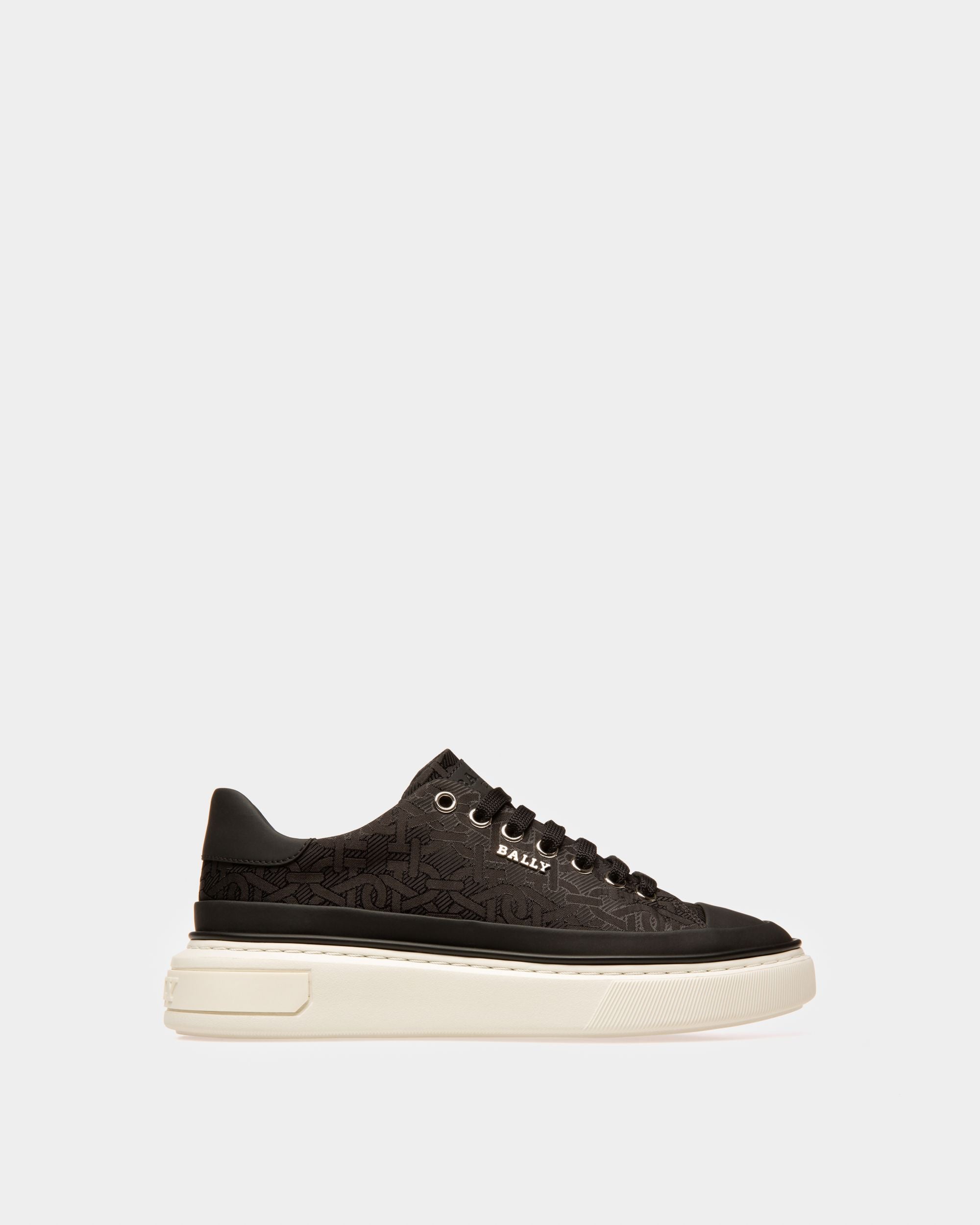 Maily Sneakers En Nylon Jacquard Noir - Femme - Bally - 01