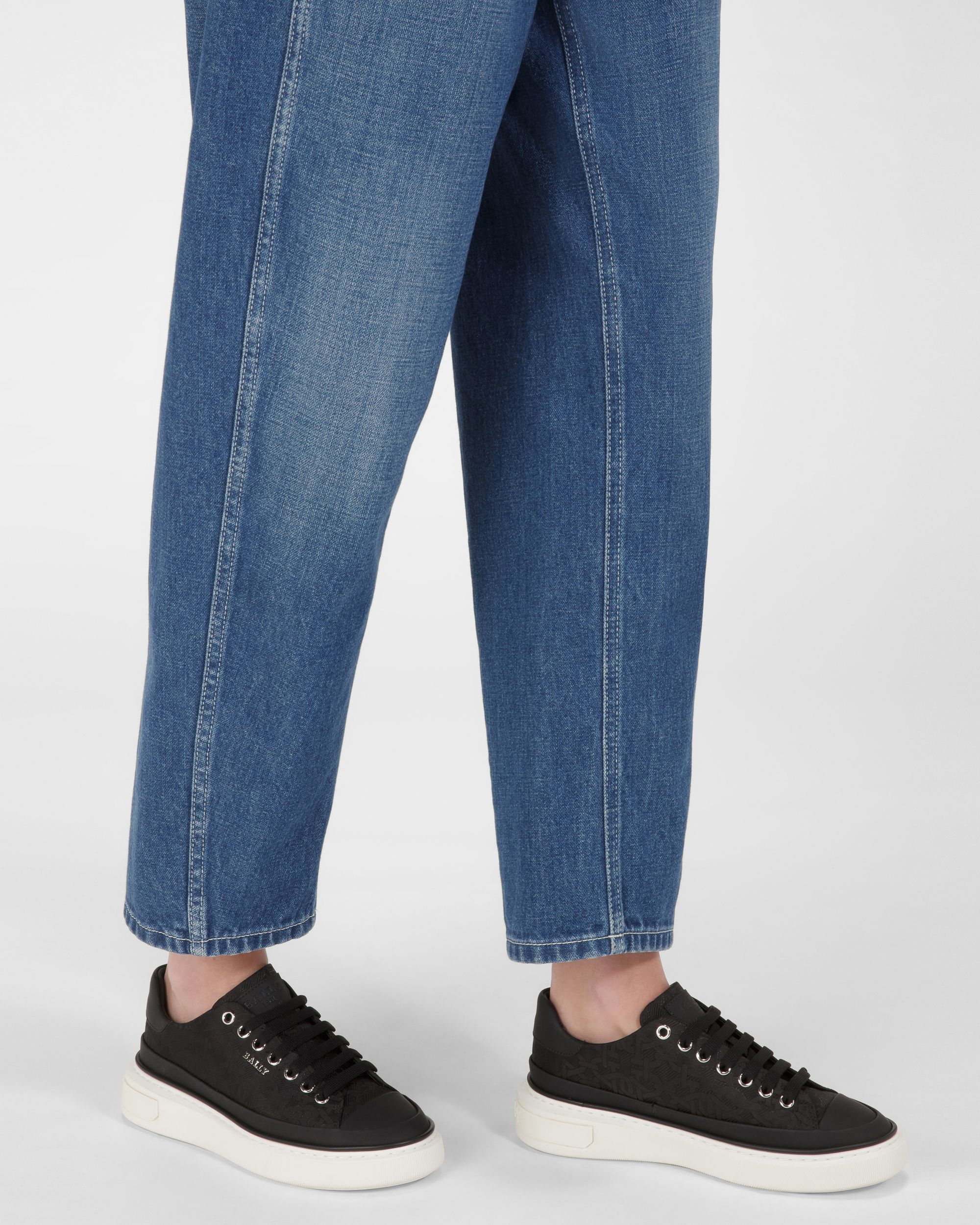 Maily Sneakers En Nylon Jacquard Noir - Femme - Bally - 03