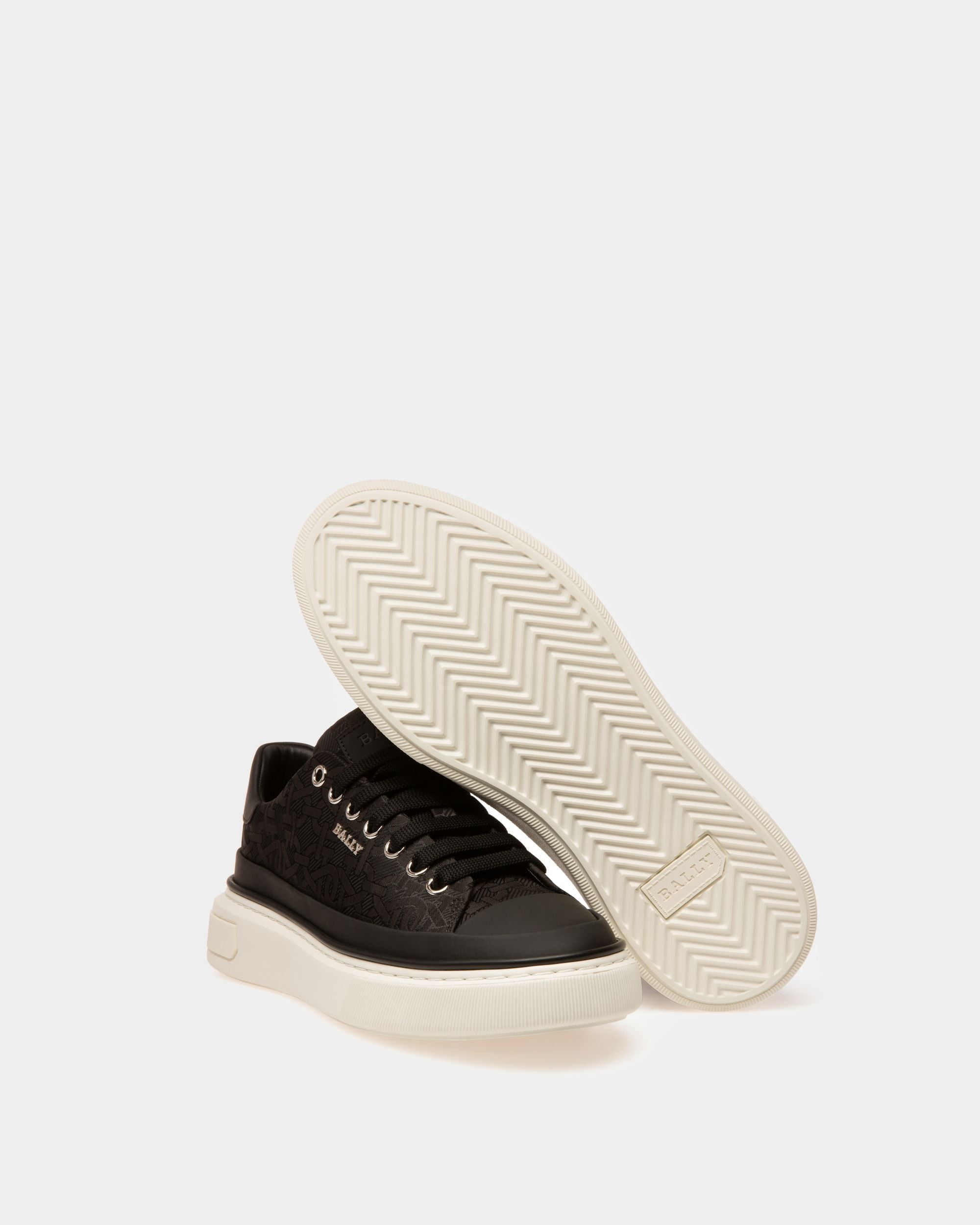Maily Sneakers En Nylon Jacquard Noir - Femme - Bally - 05