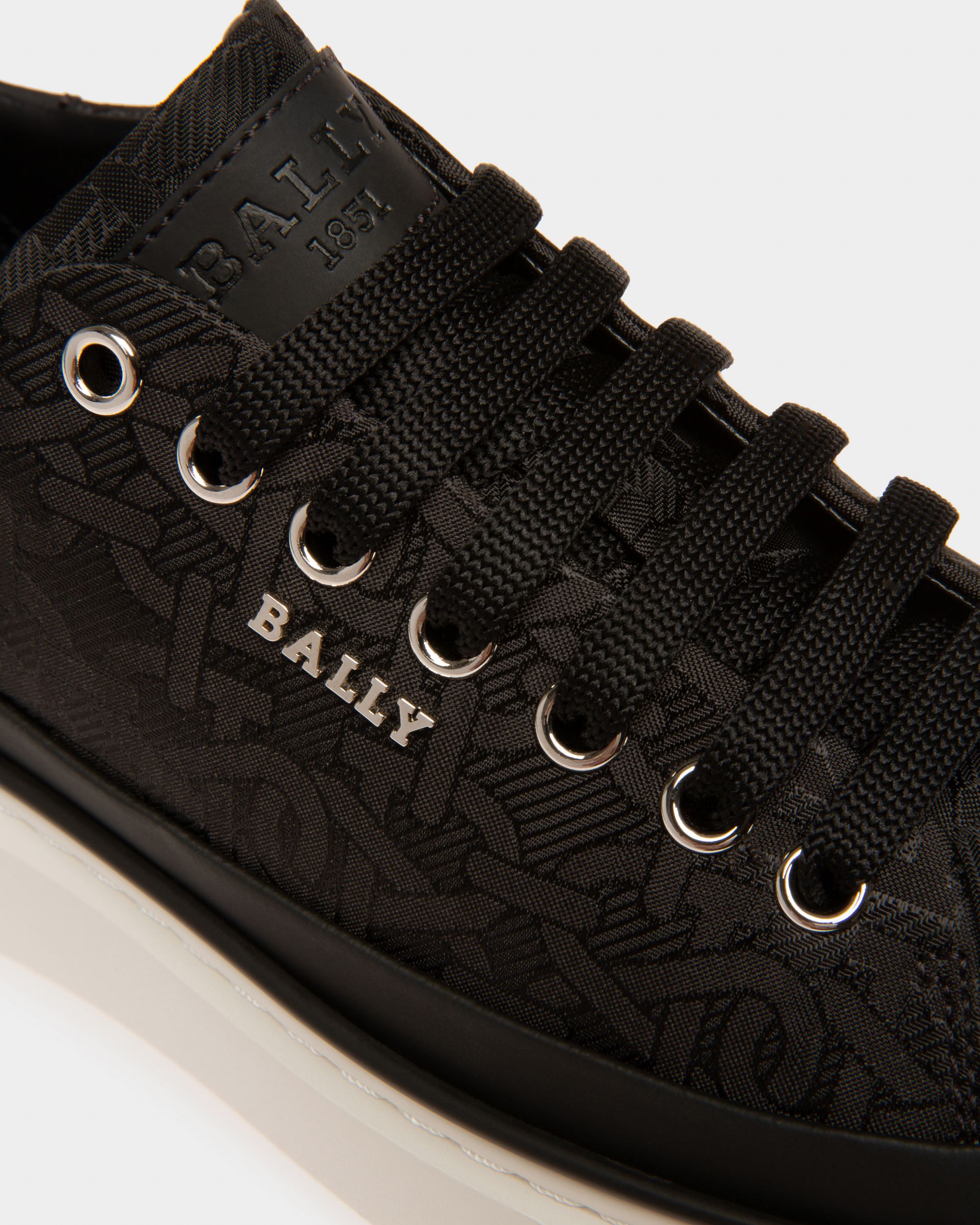 Maily Sneakers En Nylon Jacquard Noir - Femme - Bally - 06