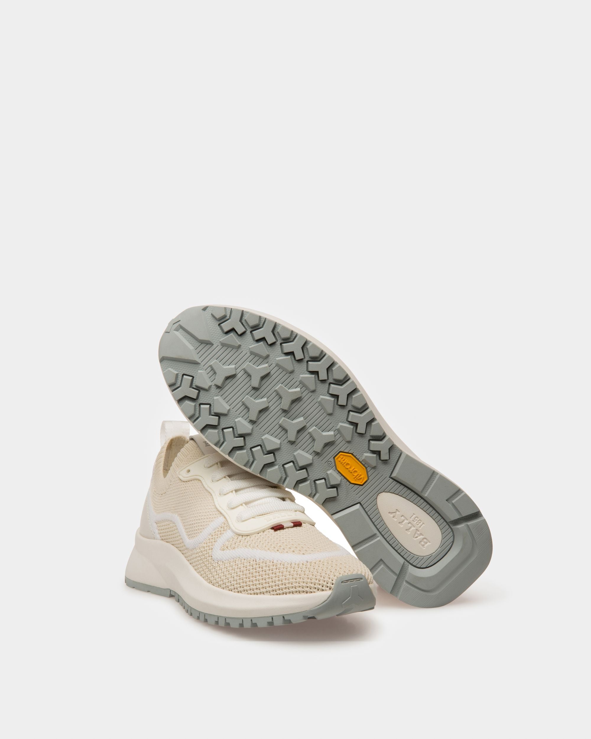 Davyn Sneakers Blanches En Filet Et Cuir - Femme - Bally - 05