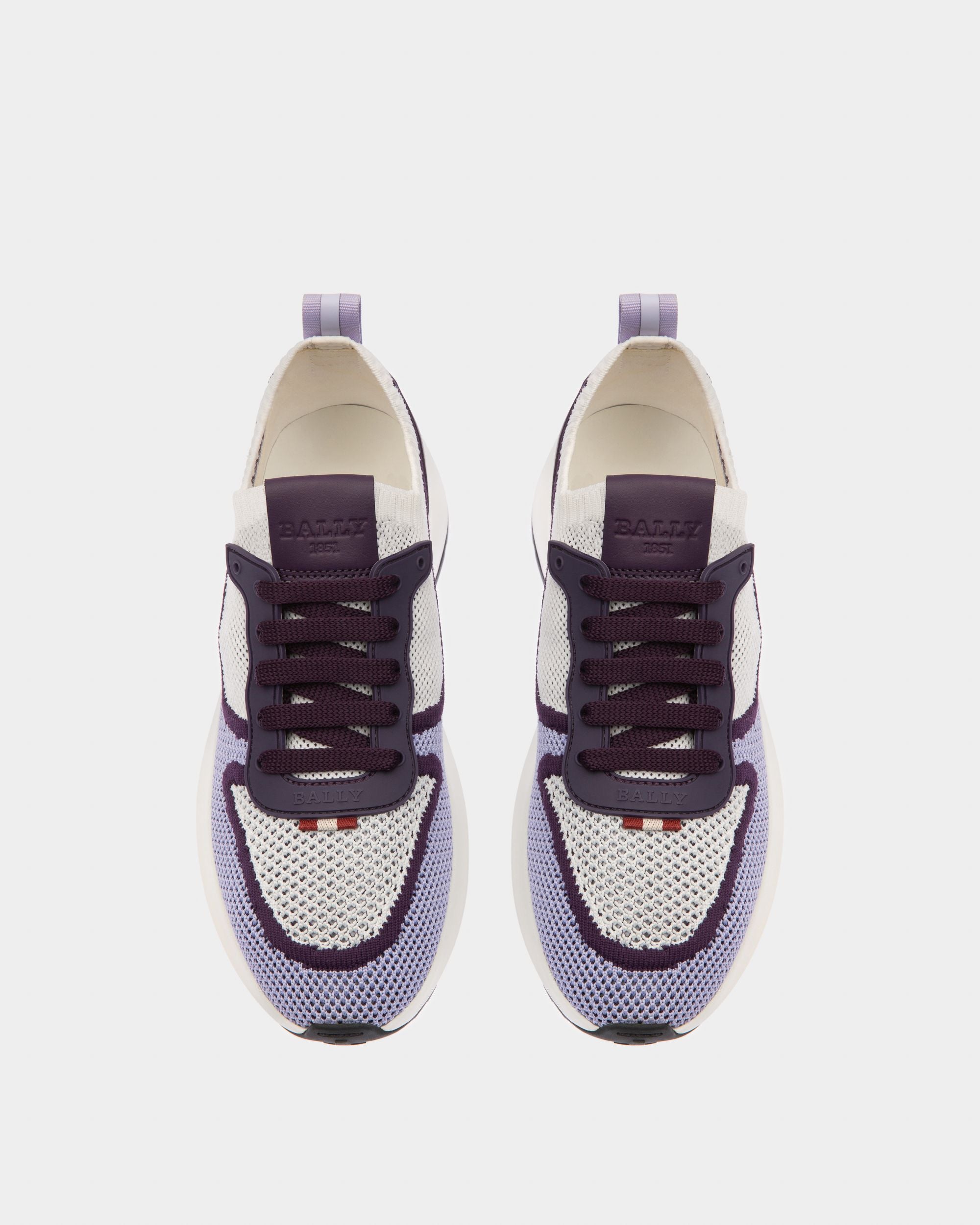 Davyn Sneakers En Maille Et Cuir Blanc - Femme - Bally - 02
