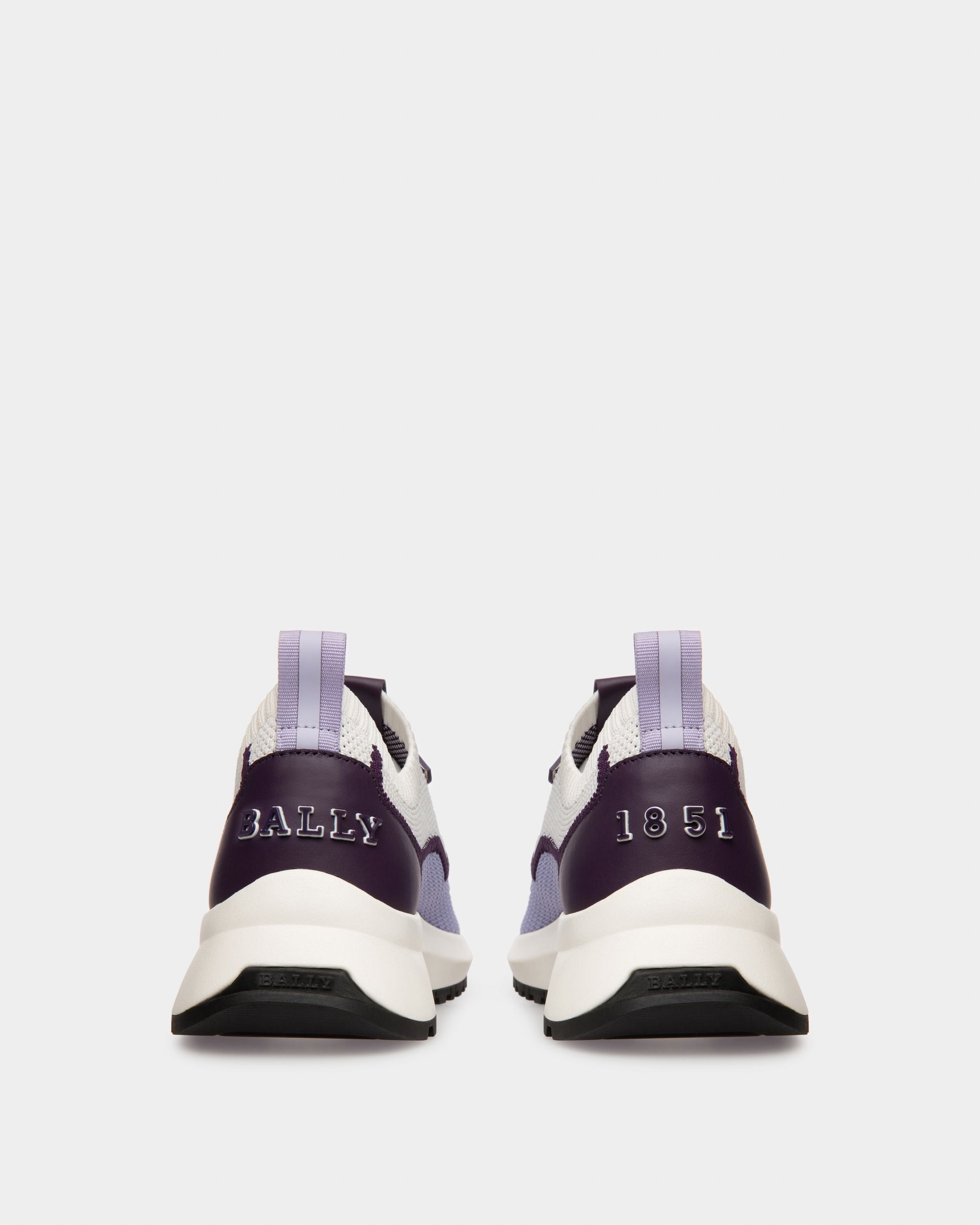 Davyn Sneakers En Maille Et Cuir Blanc - Femme - Bally - 04