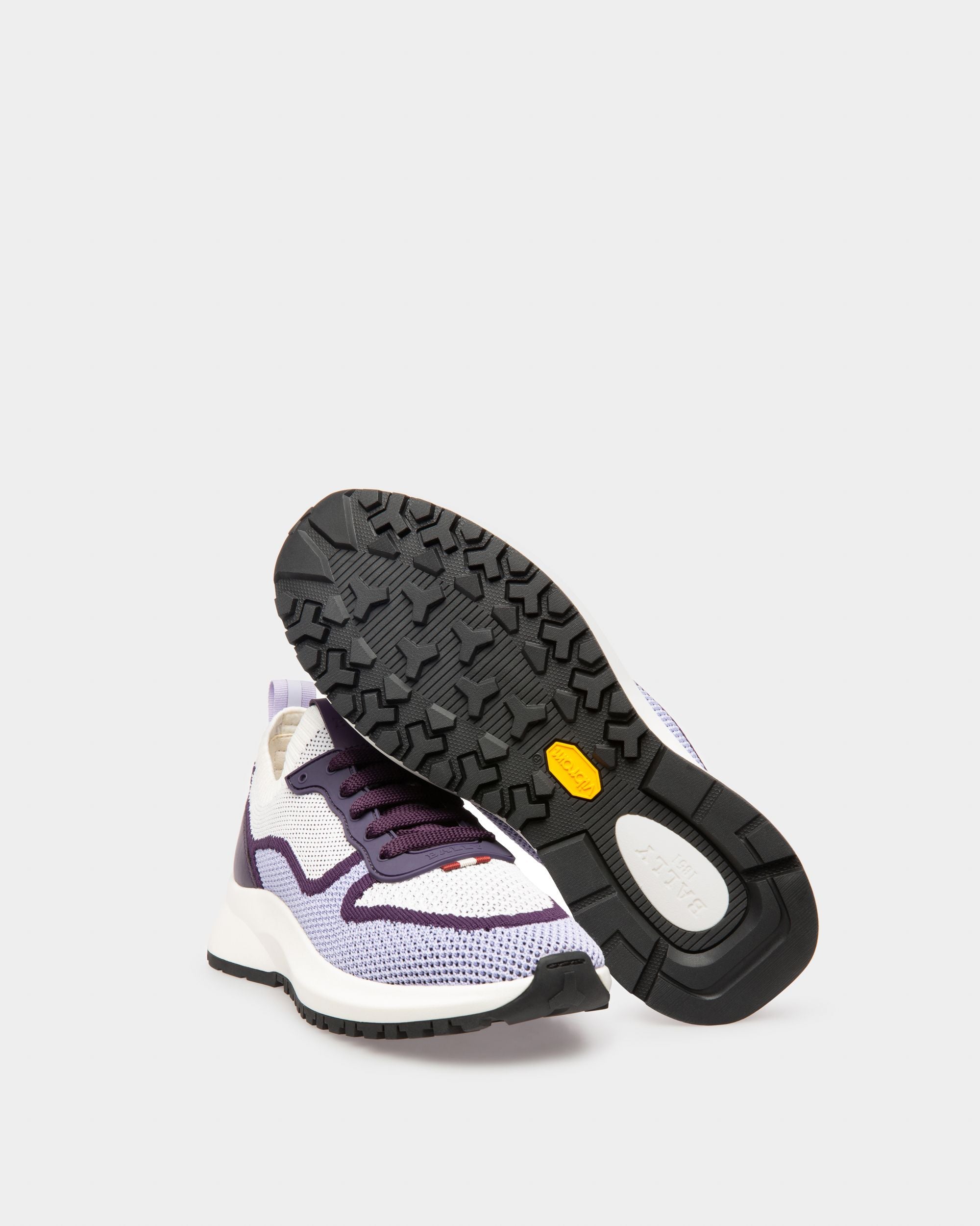 Davyn Sneakers En Maille Et Cuir Blanc - Femme - Bally - 05