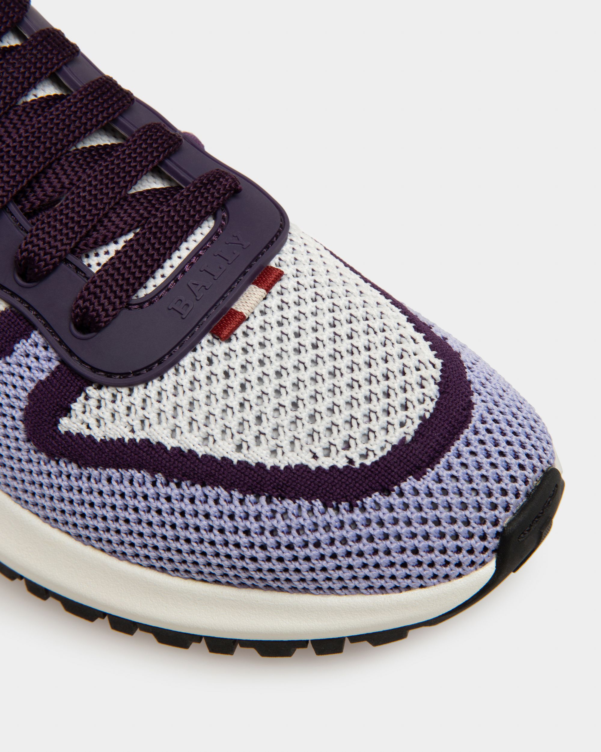 Davyn Sneakers En Maille Et Cuir Blanc - Femme - Bally - 06