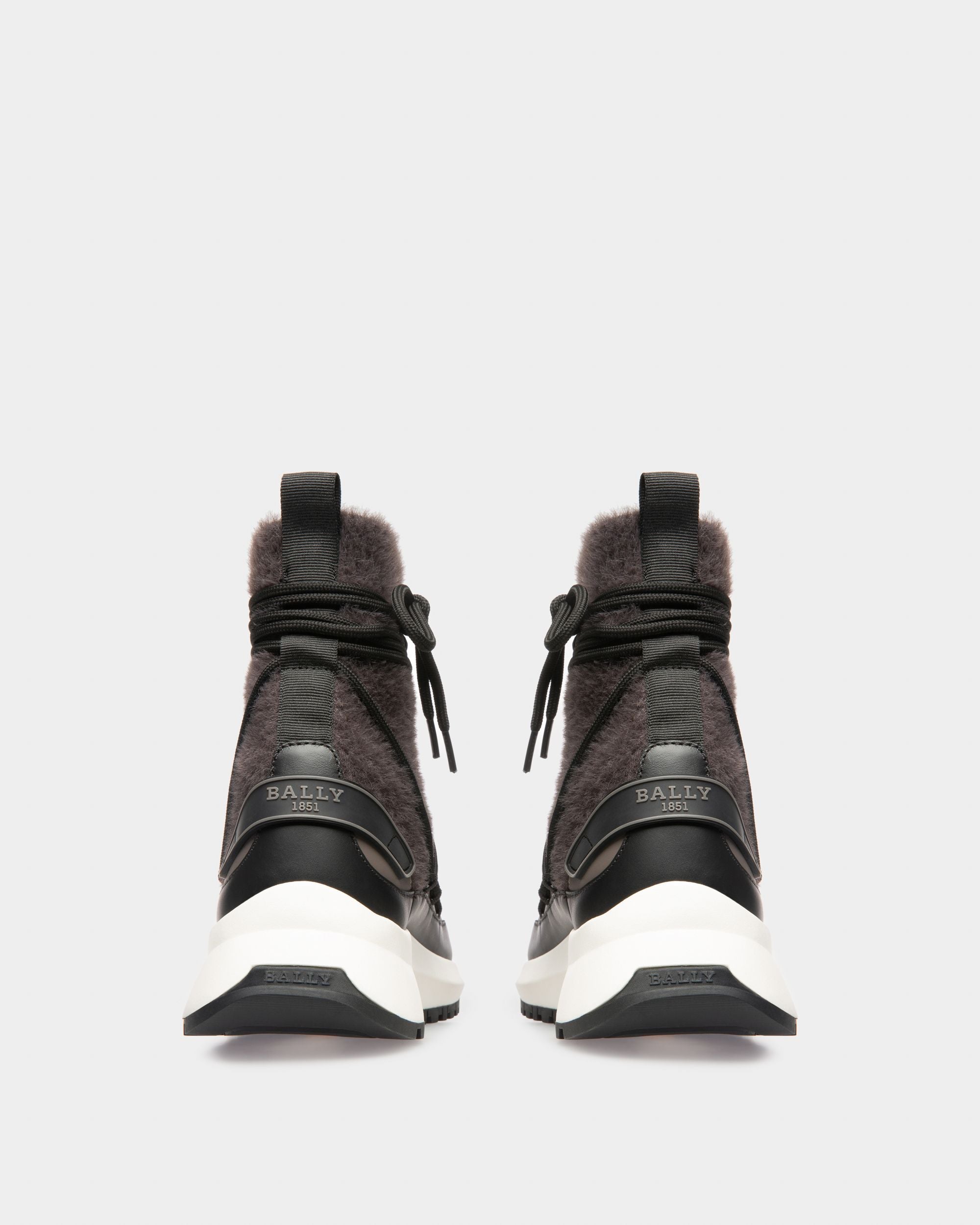 Dalyla Stiefel Aus Kaschmir Und Leder In Grau Und Schwarz - Damen - Bally - 04