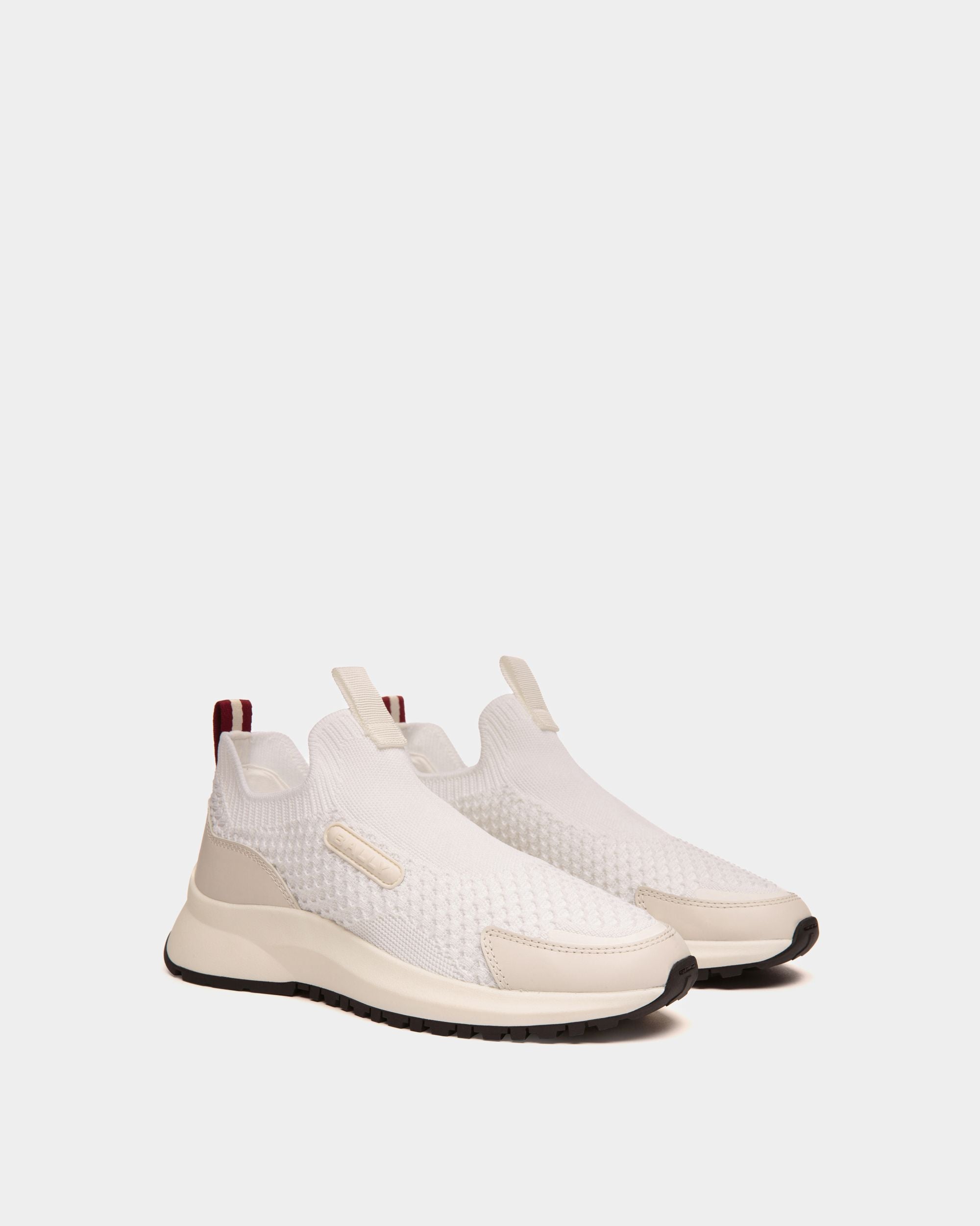 Outline Sneaker Aus Strickgewebe In Weiß - Damen - Bally - 02