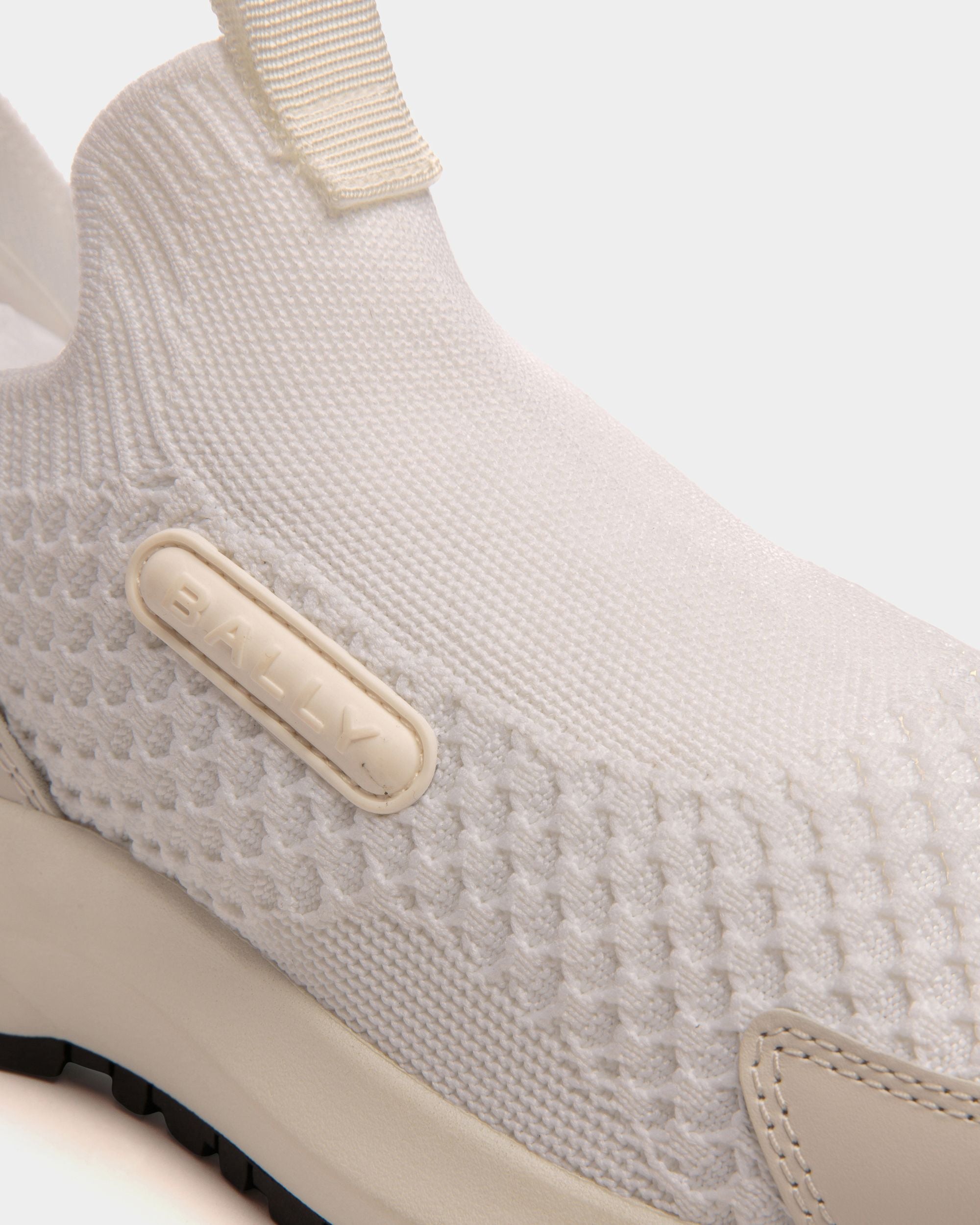 Outline Sneaker Aus Strickgewebe In Weiß - Damen - Bally - 05
