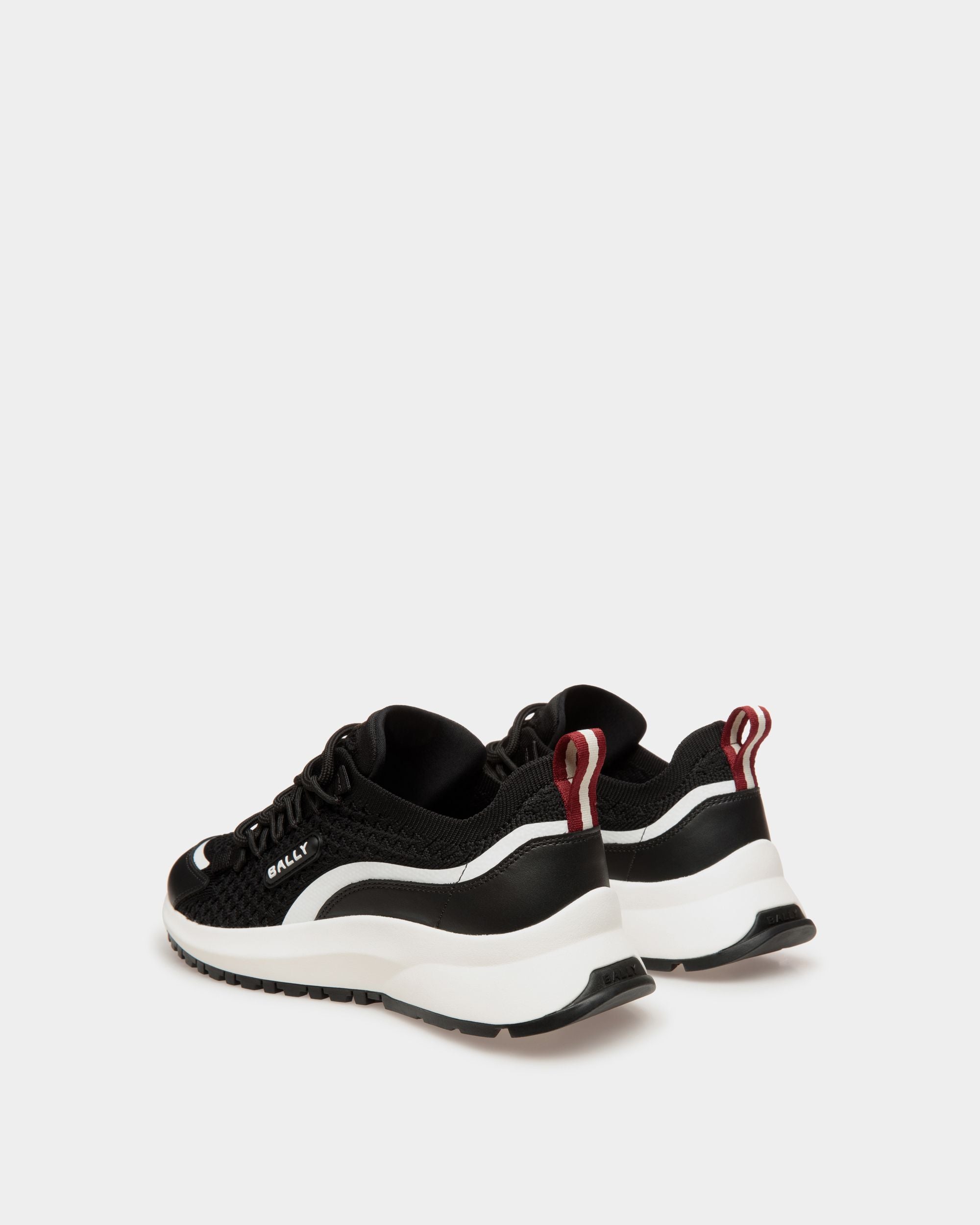 Sneaker Outline En Maille Noire - Femme - Bally - 03