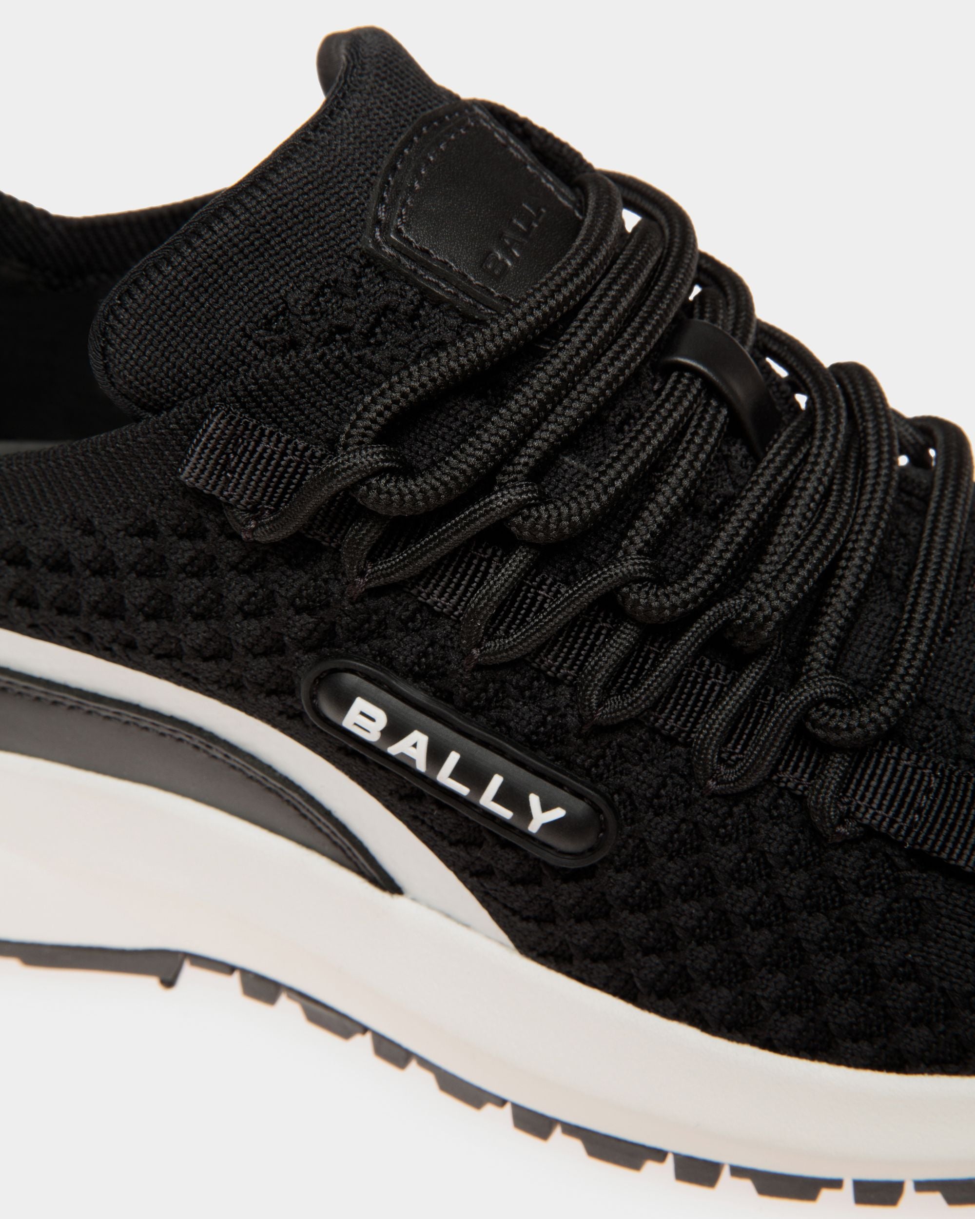 Sneaker Outline En Maille Noire - Femme - Bally - 05