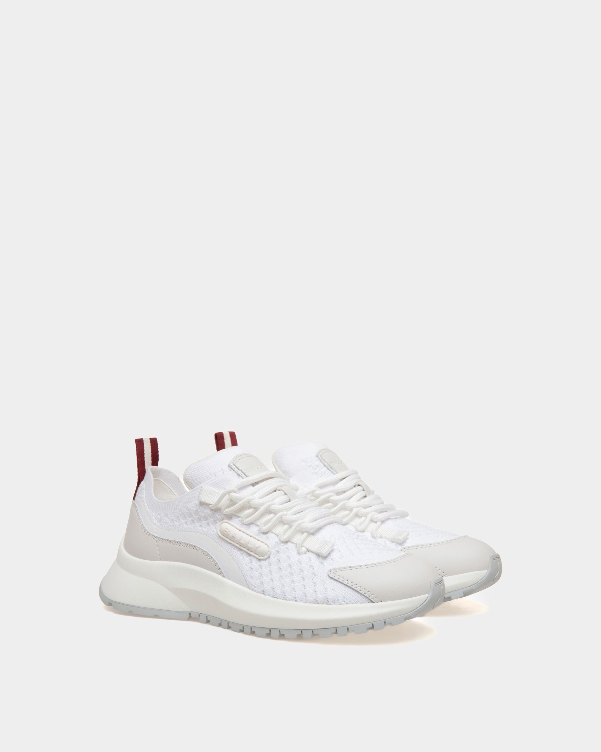 Sneaker Outline En Maille Blanche - Femme - Bally - 02