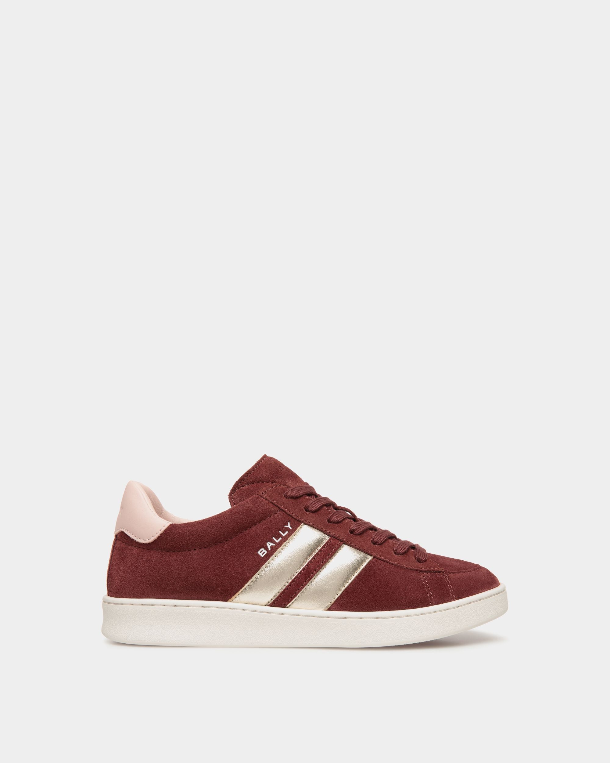 Sneaker Tennis En Cuir Suédé Andorra Et Light Pink - Femme - Bally - 01