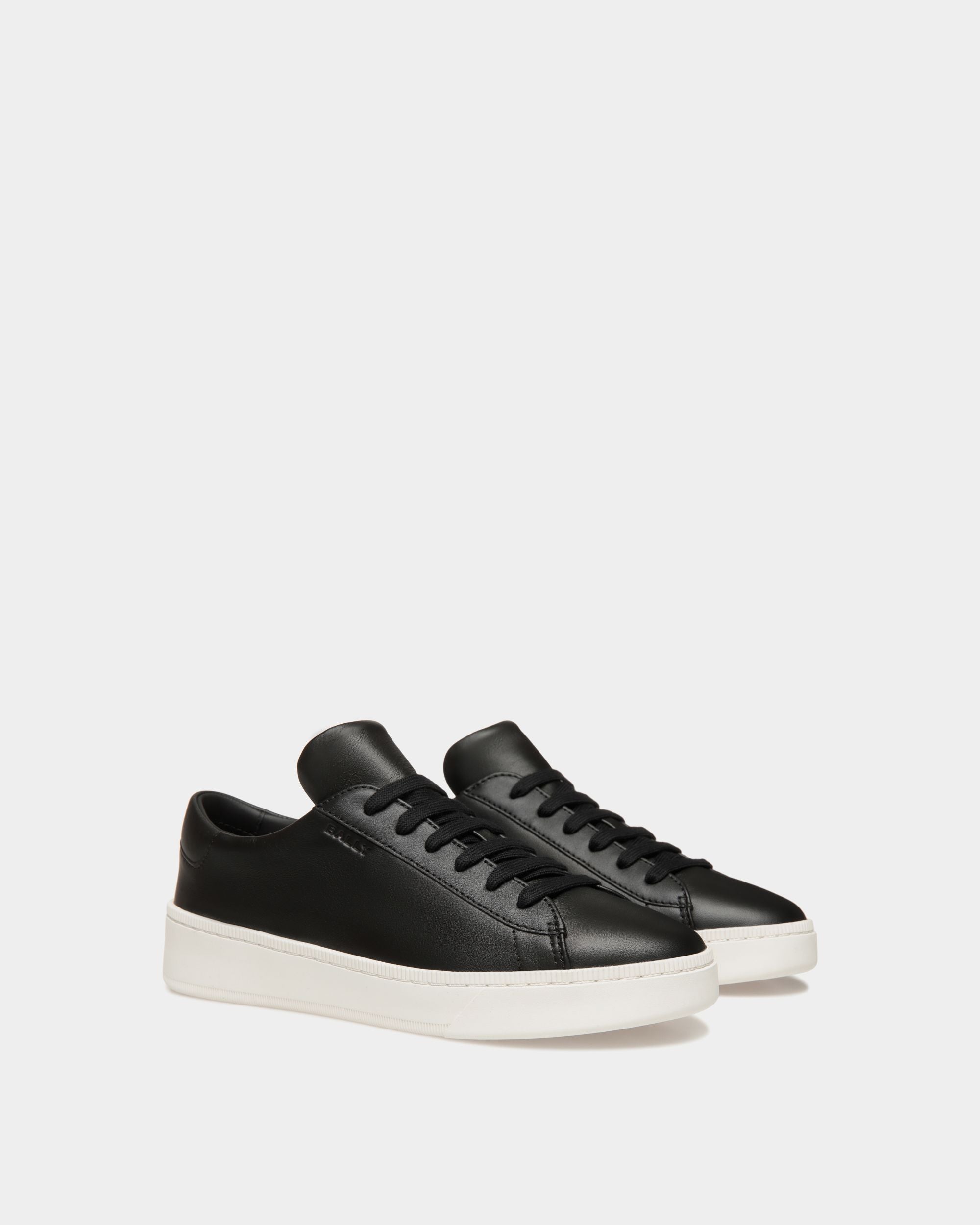 Sneaker Raise En Cuir Noir - Femme - Bally - 02