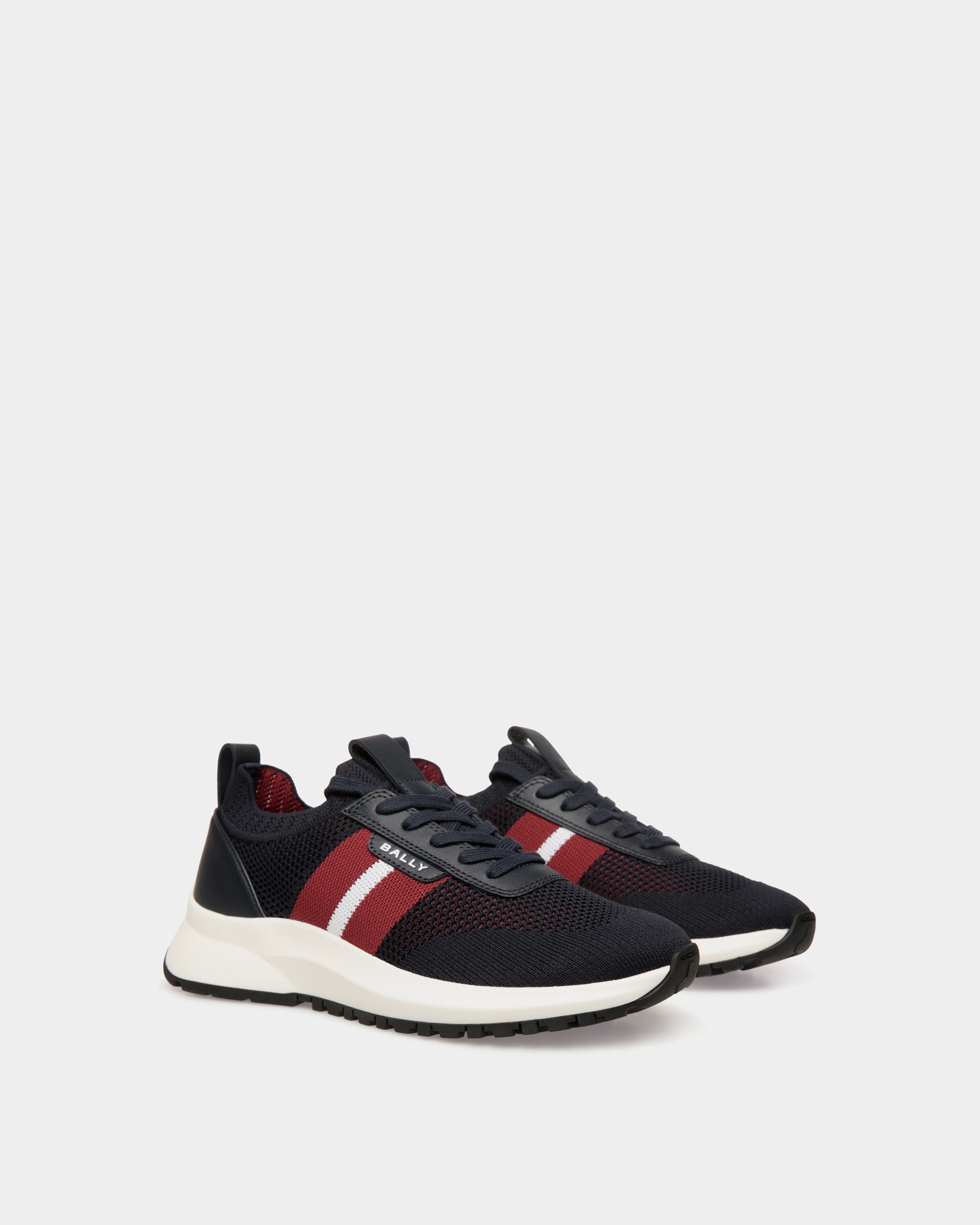 Sneaker Outline En Maille Navy Blue - Femme - Bally - 03