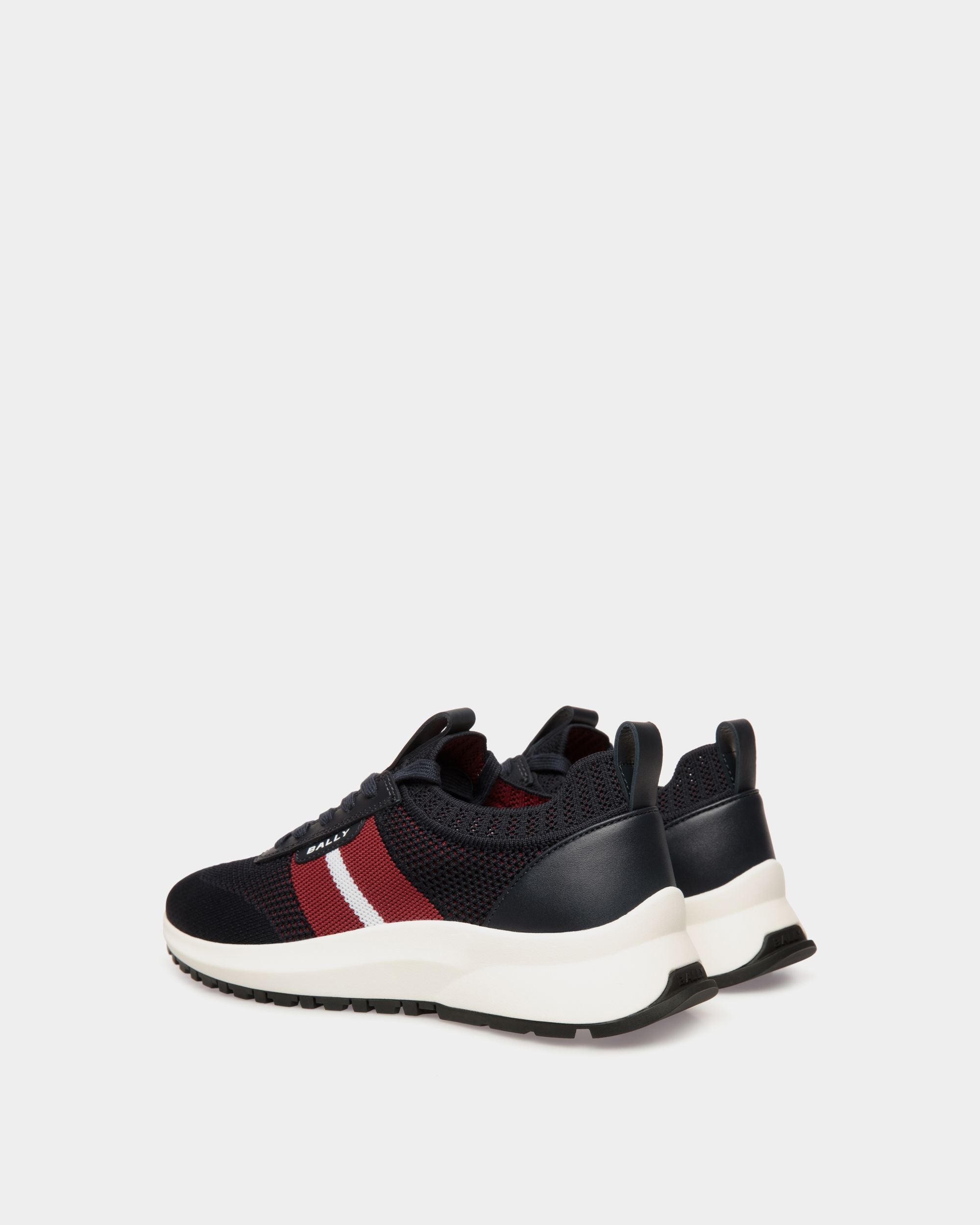Sneaker Outline En Maille Navy Blue - Femme - Bally - 04