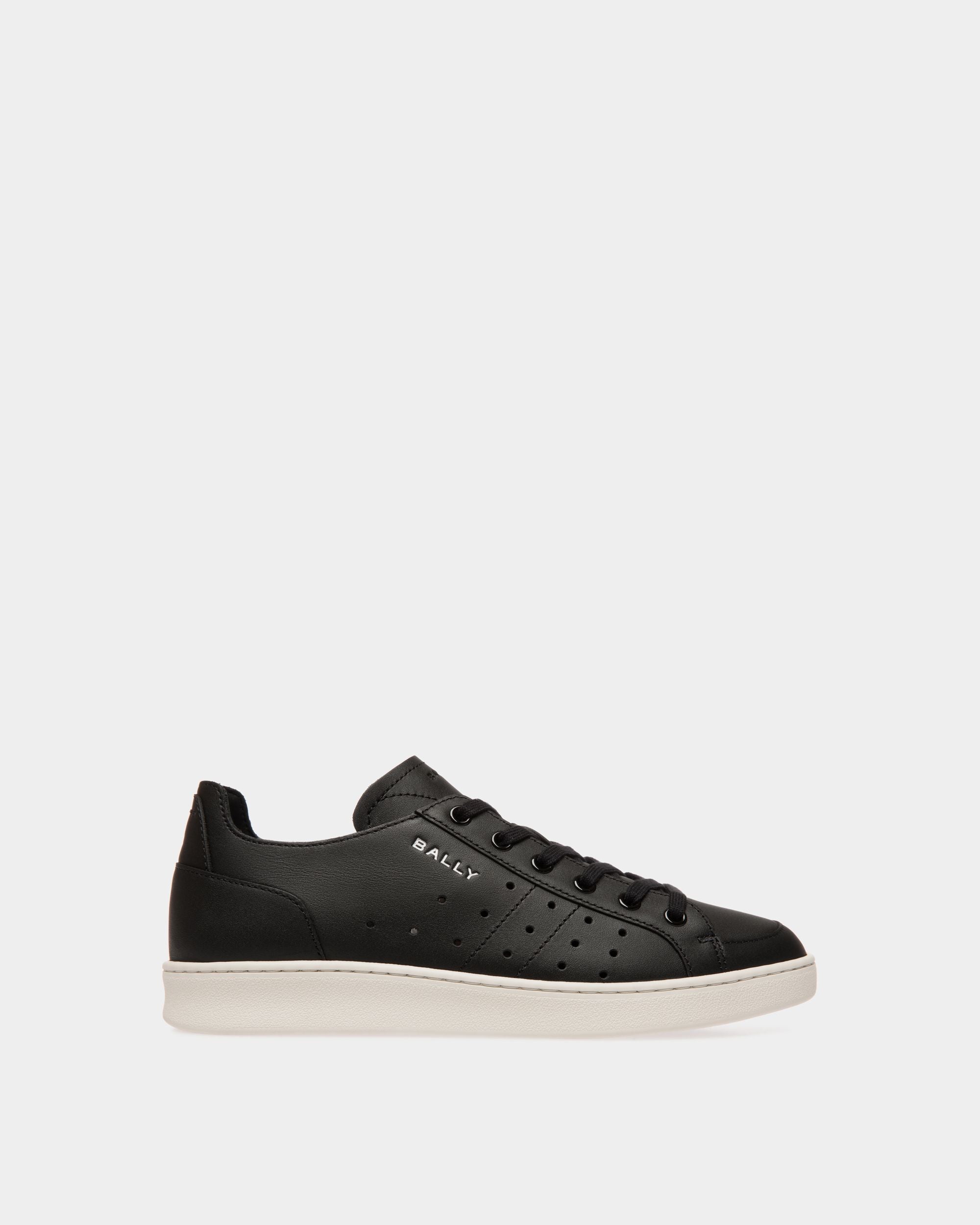 Sneaker Tennis En Cuir Noir - Femme - Bally - 01