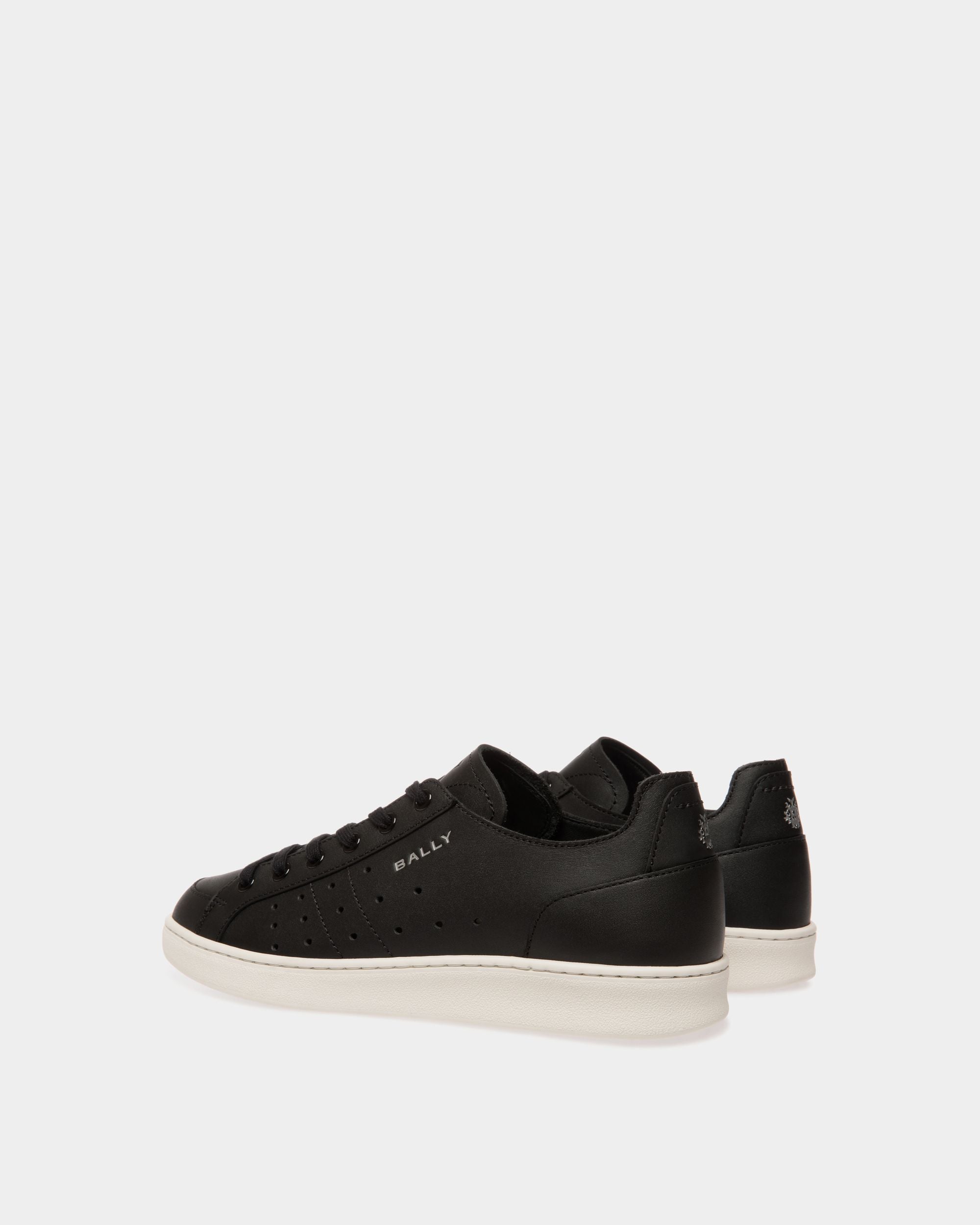 Sneaker Tennis En Cuir Noir - Femme - Bally - 04