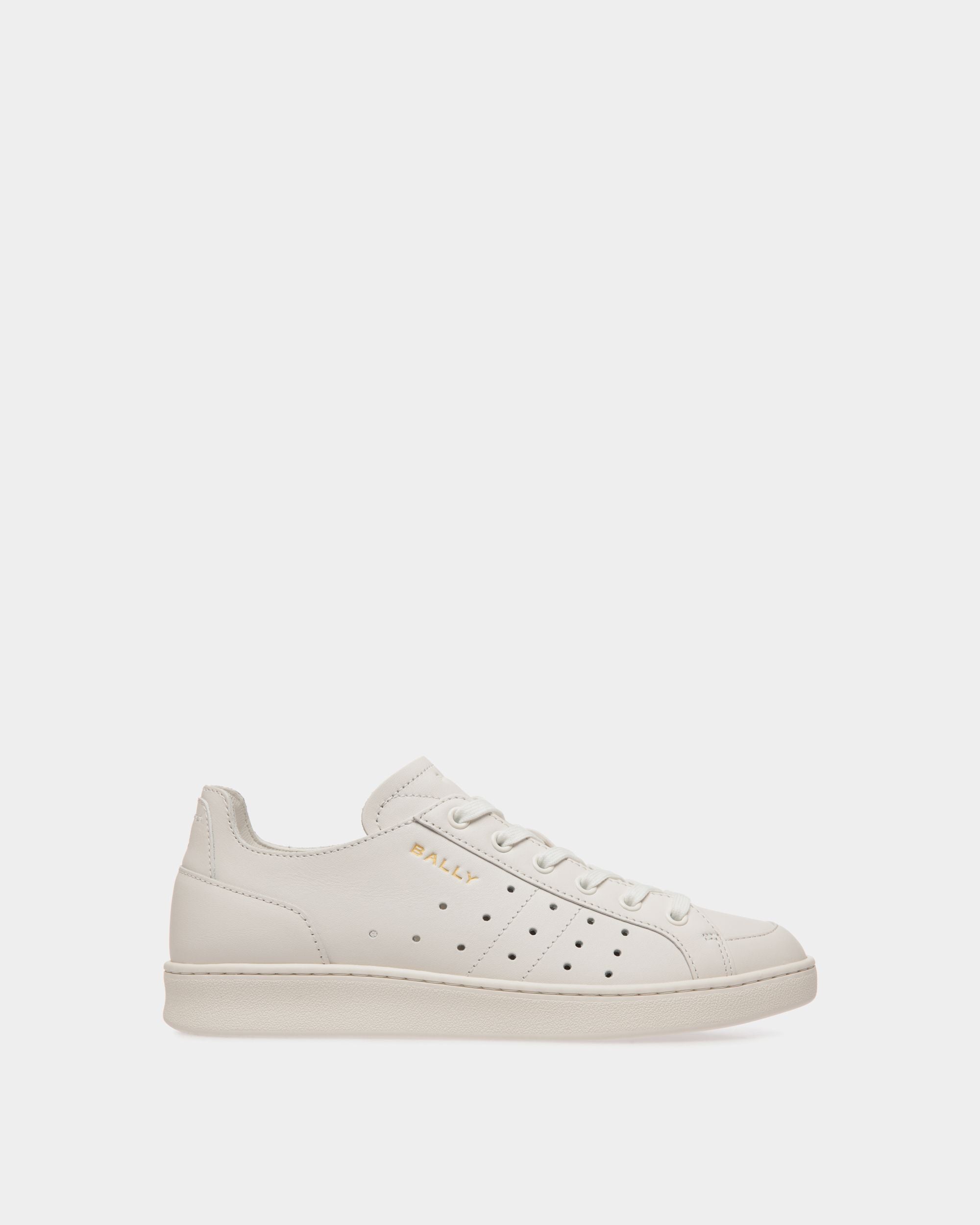Sneaker Tennis En Cuir Blanc - Femme - Bally - 01