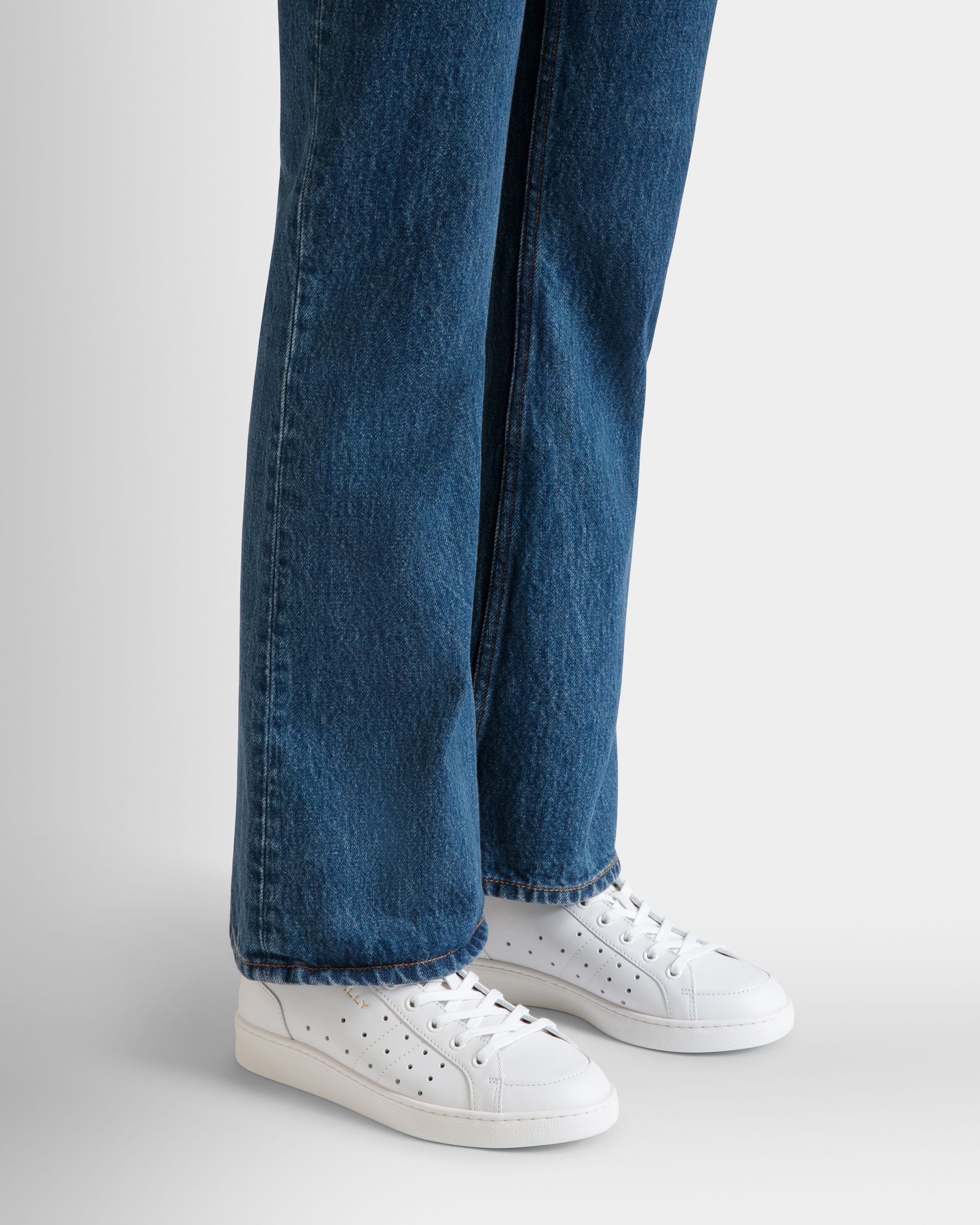 Sneaker Tennis En Cuir Blanc - Femme - Bally - 02