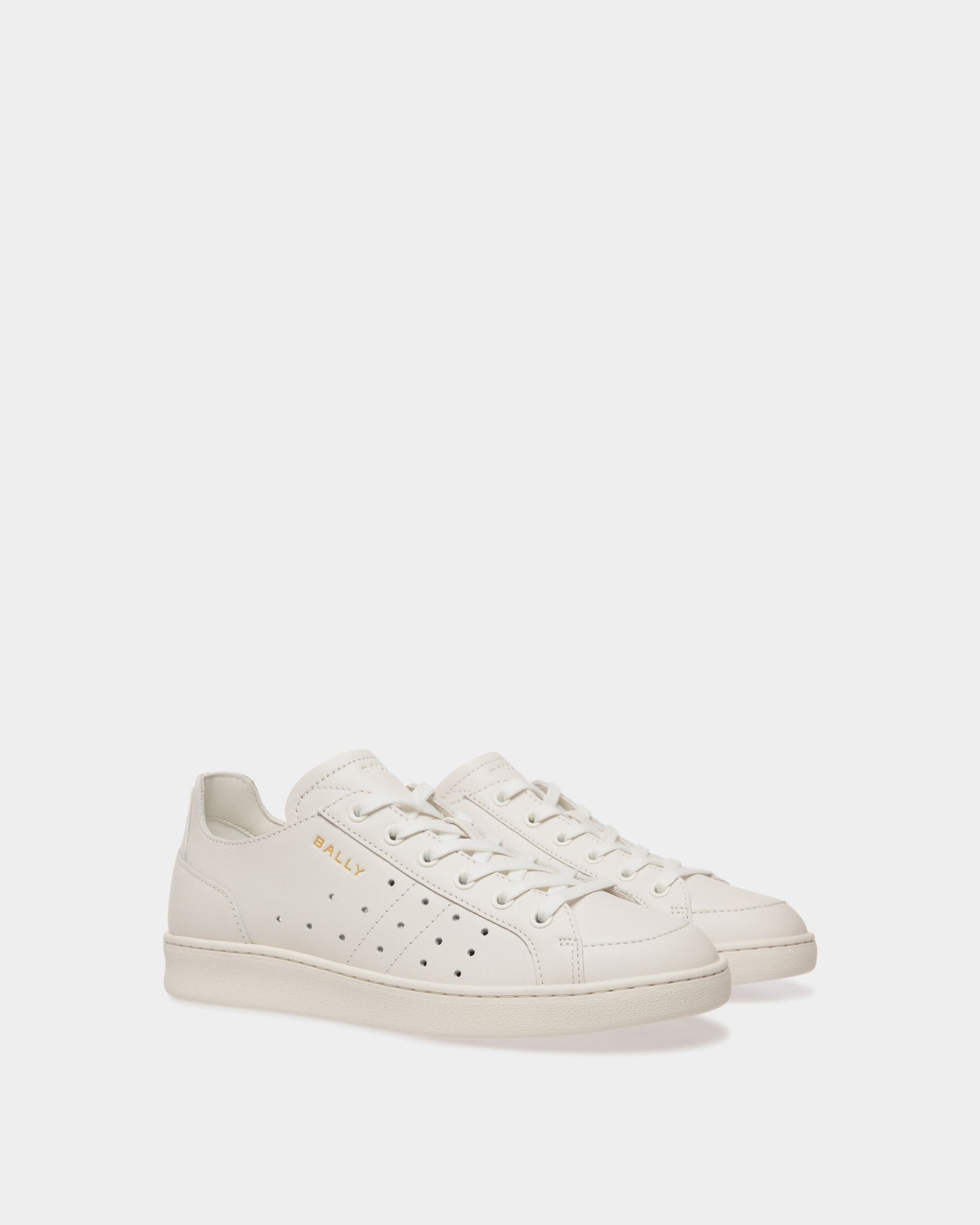 Sneaker Tennis En Cuir Blanc - Femme - Bally - 03