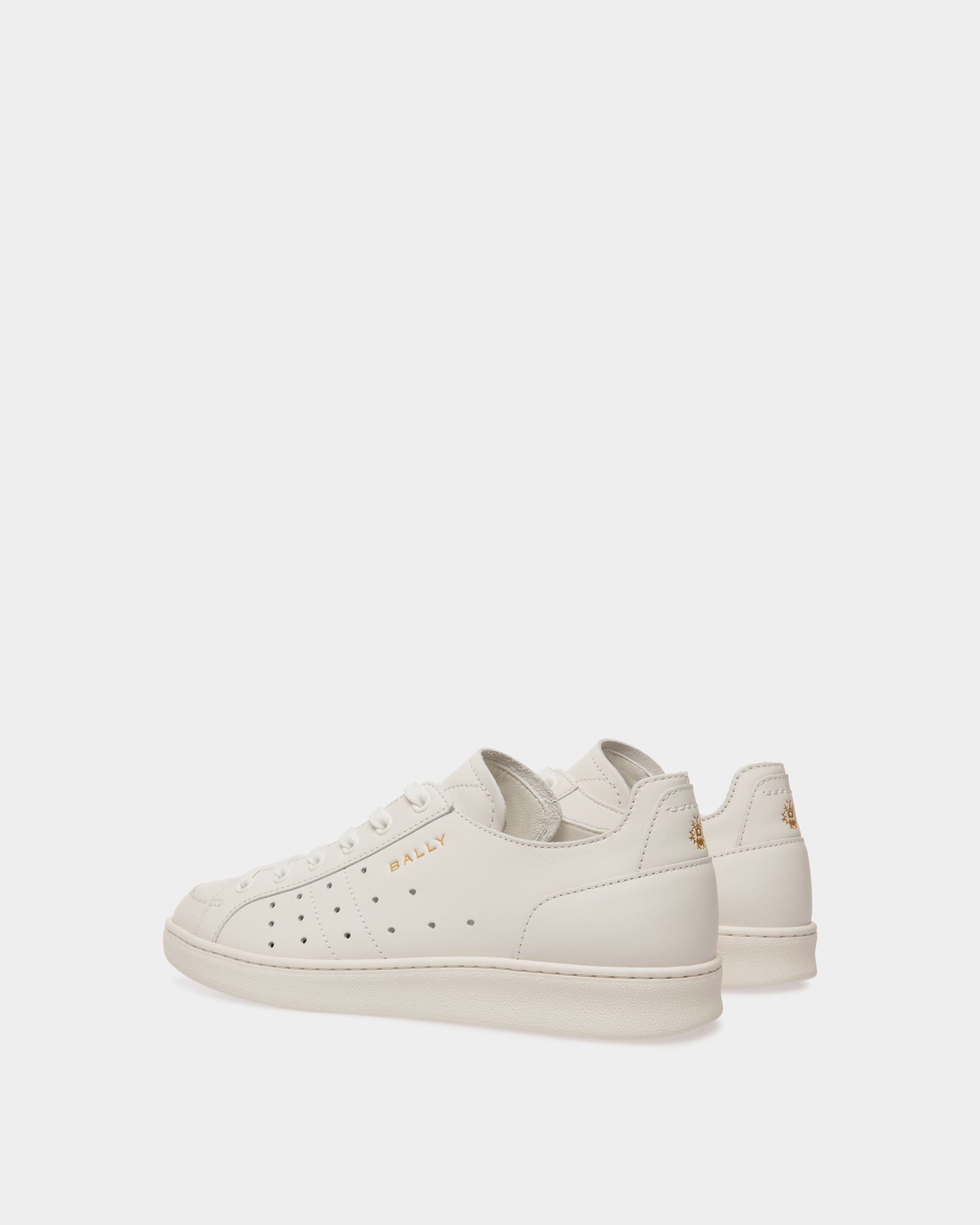 Sneaker Tennis En Cuir Blanc - Femme - Bally - 04