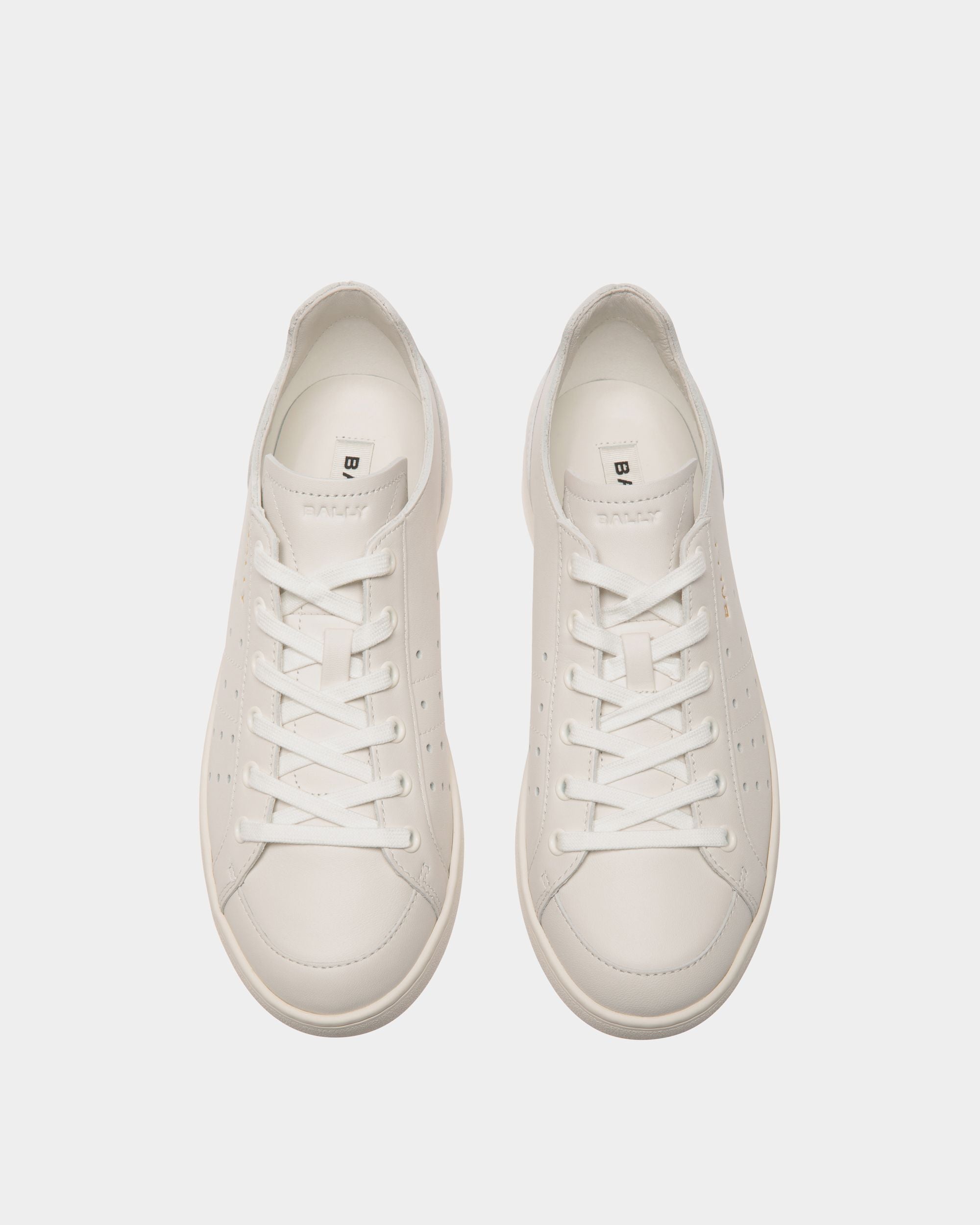 Sneaker Tennis En Cuir Blanc - Femme - Bally - 05