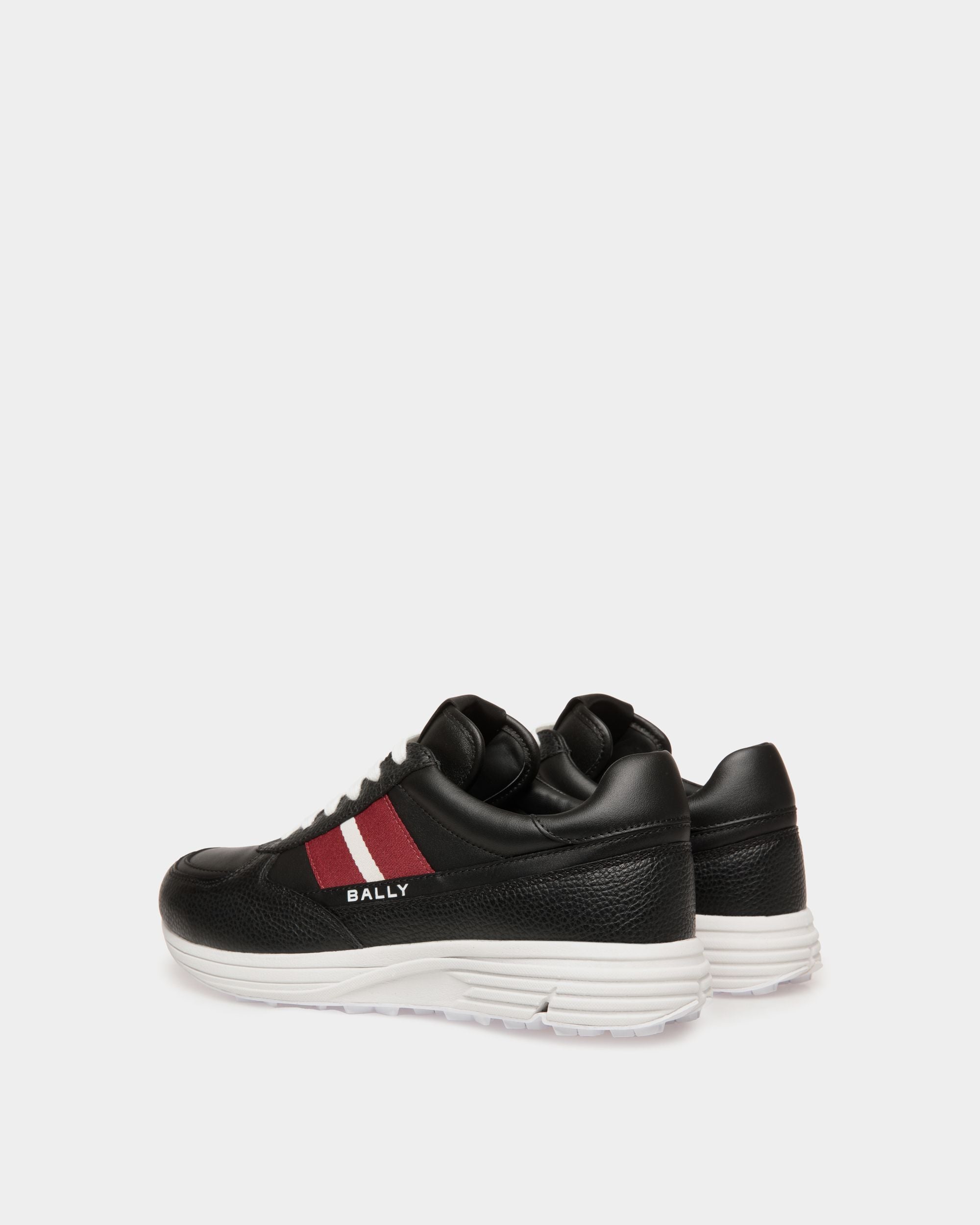 Golf Capsule Sneaker in Black Grained Leather - Femme - Bally - 03