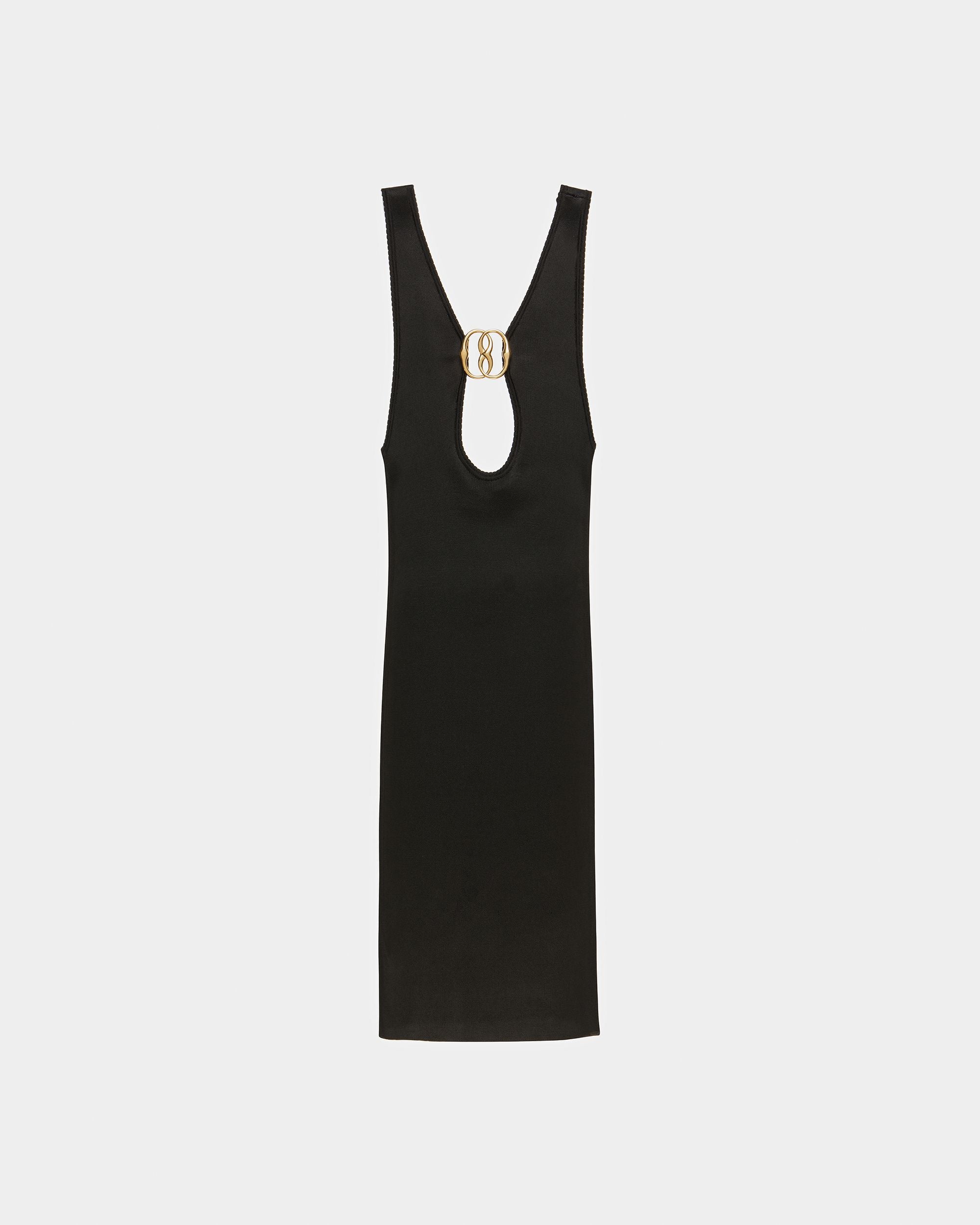 Rückenfreies Strickkleid In Schwarz - Damen - Bally - 06