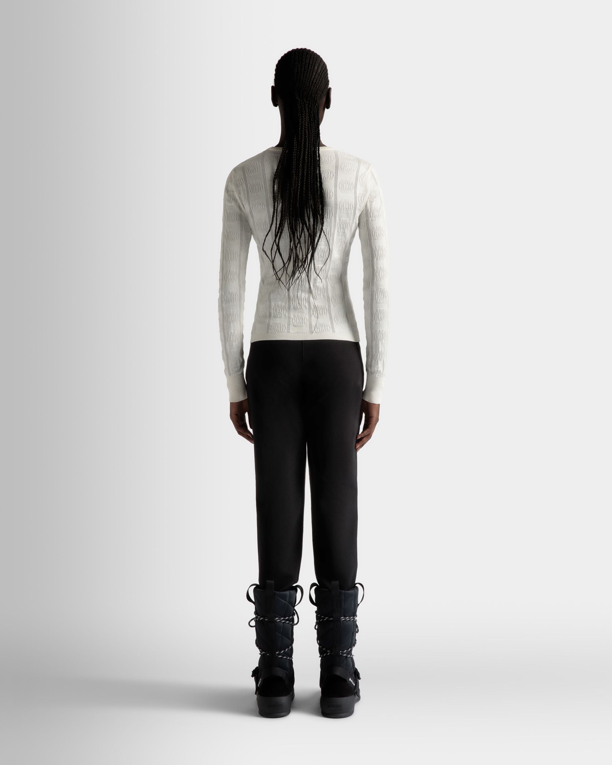 Crewneck Top In A Beige Silk Blend - Women's - Bally - 06