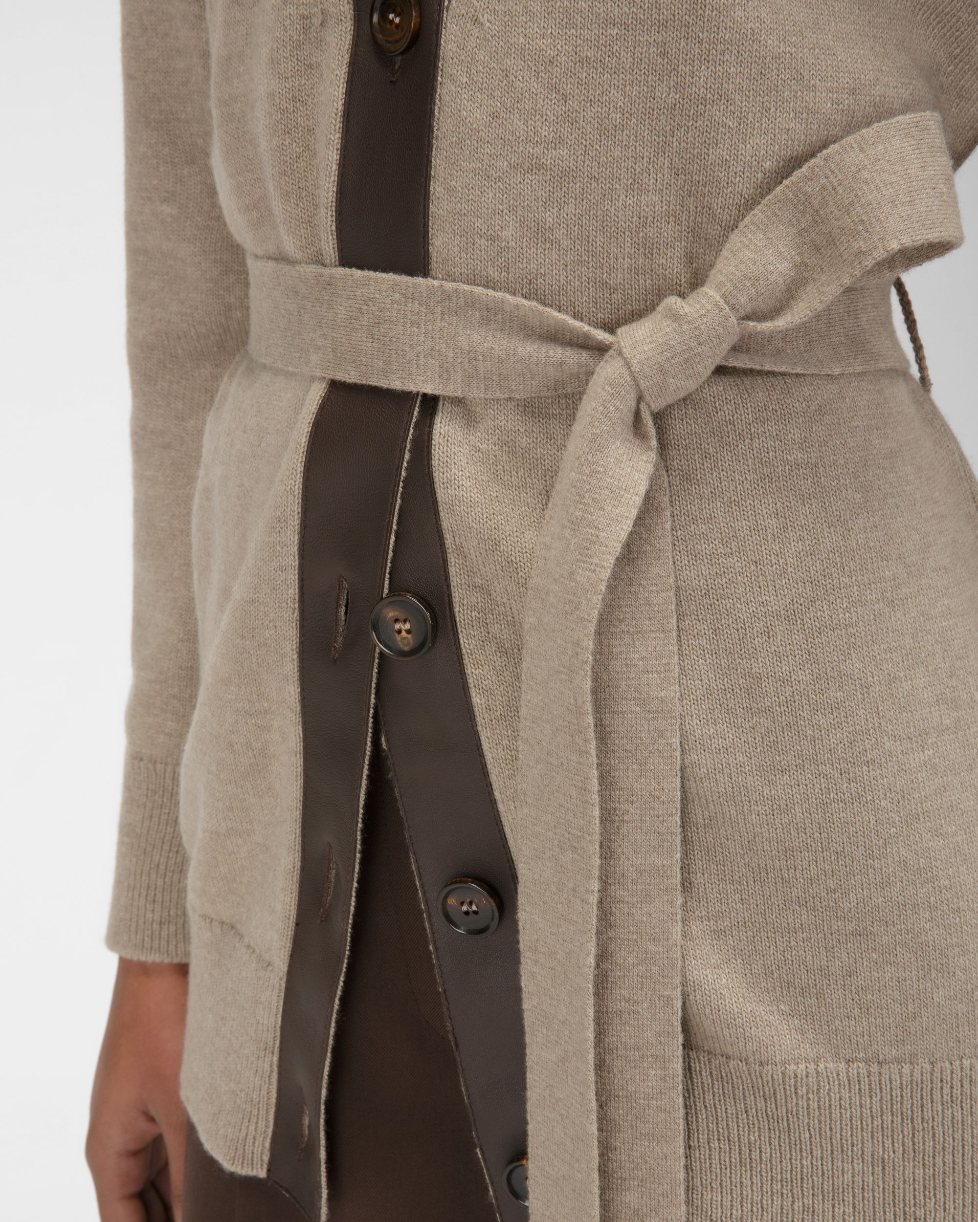 Cardigan Aus Beiger Wolle - Damen - Bally - 02