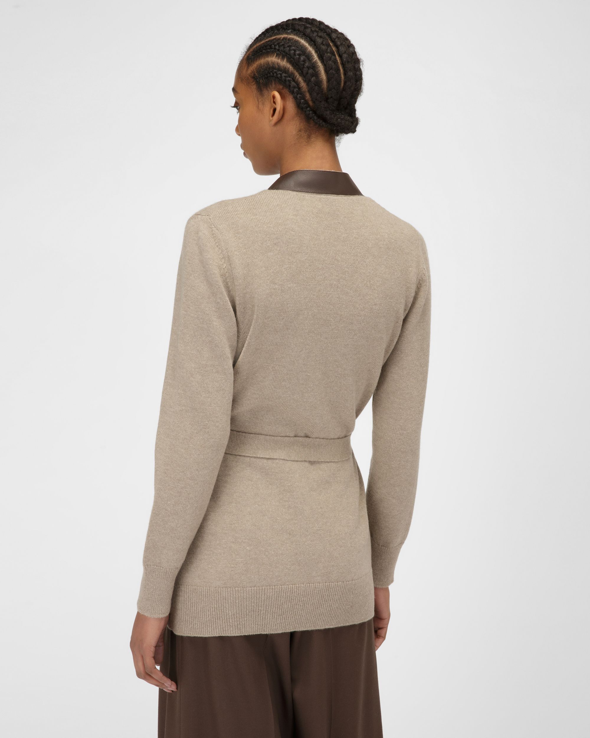 Cardigan Aus Beiger Wolle - Damen - Bally - 03
