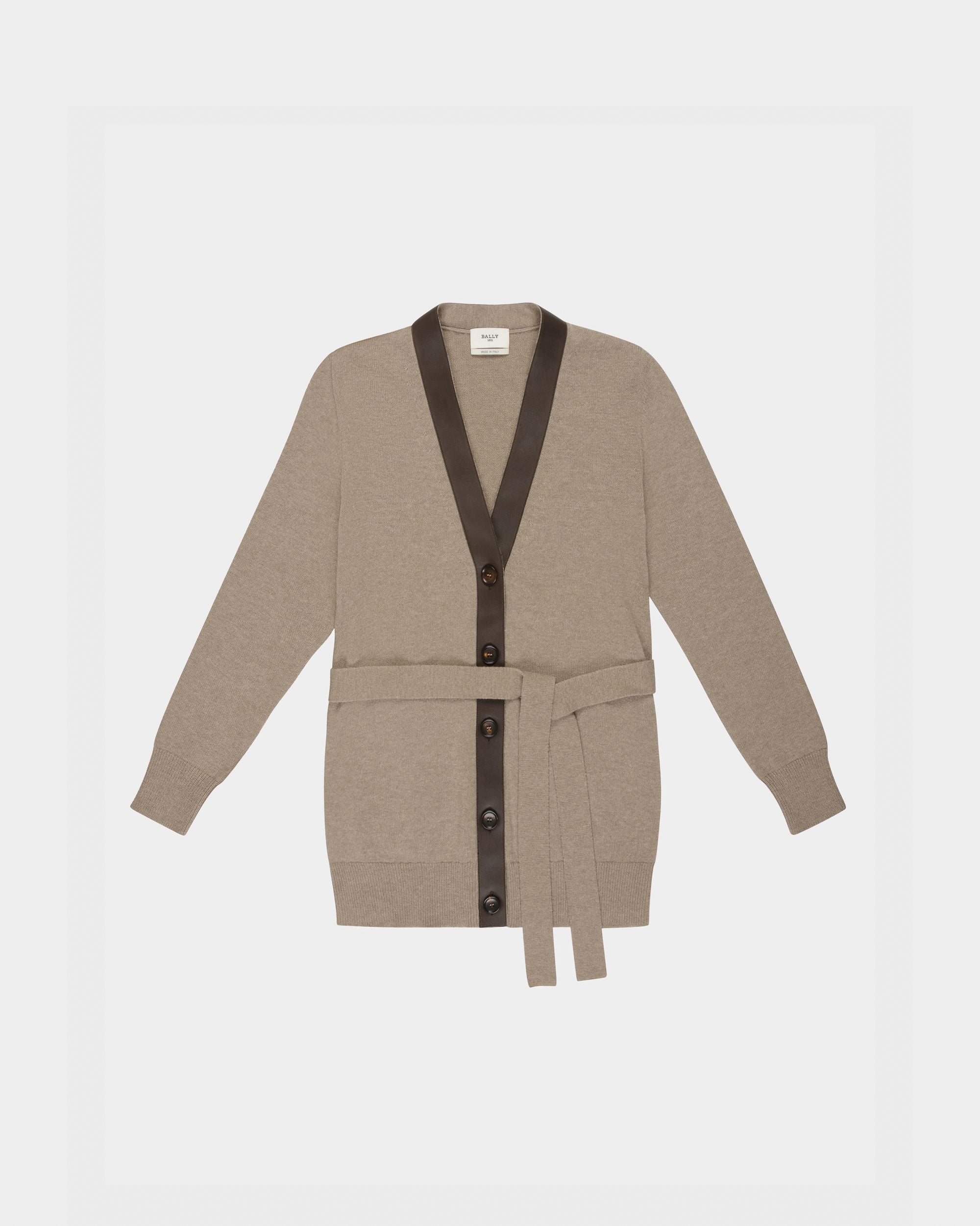 Cardigan Aus Beiger Wolle - Damen - Bally - 04