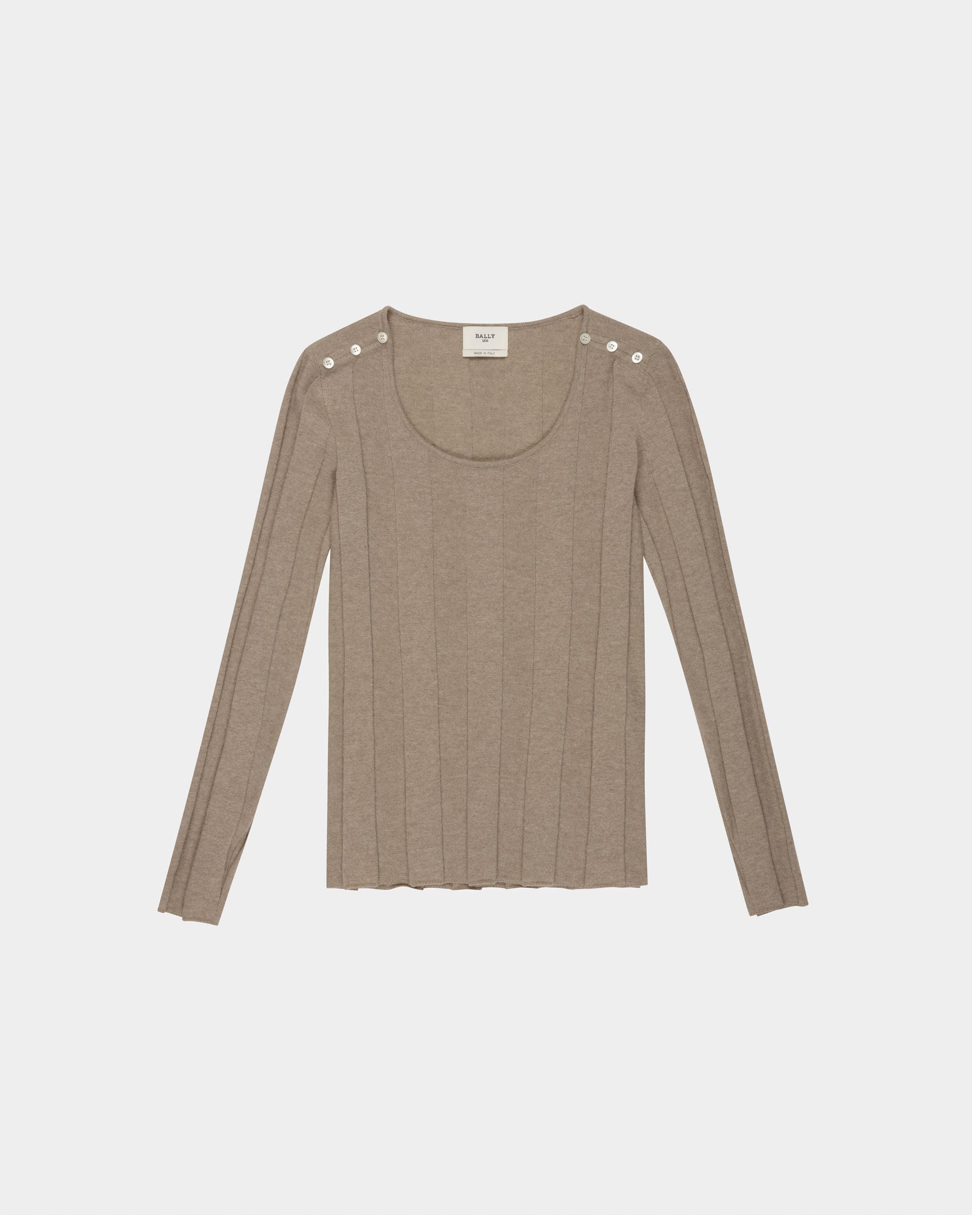 Wool Crewneck In Beige - Women's - Bally - 04