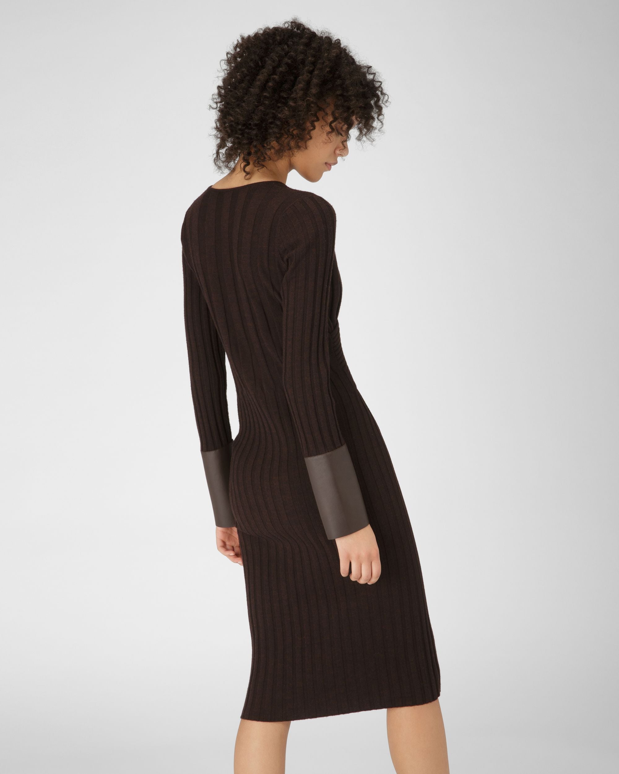Kleid Aus Ebenholzfarbenem Woll-Kaschmir-Mischgewebe - Damen - Bally - 03
