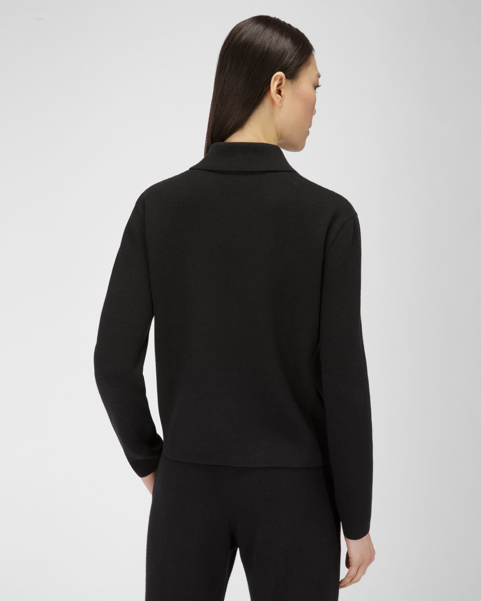 Cardigan En Laine Et Soie Noir - Femme - Bally - 03