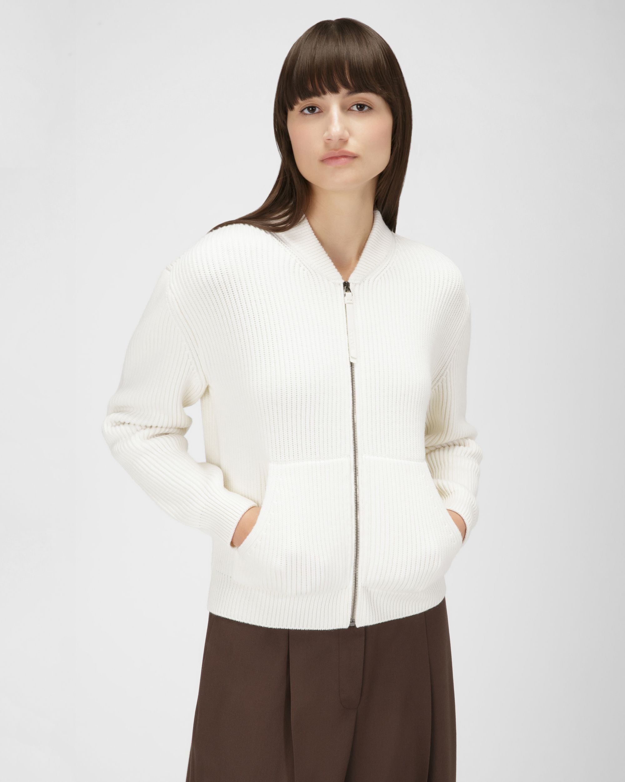 Veste En Laine Ivoire - Femme - Bally - 01