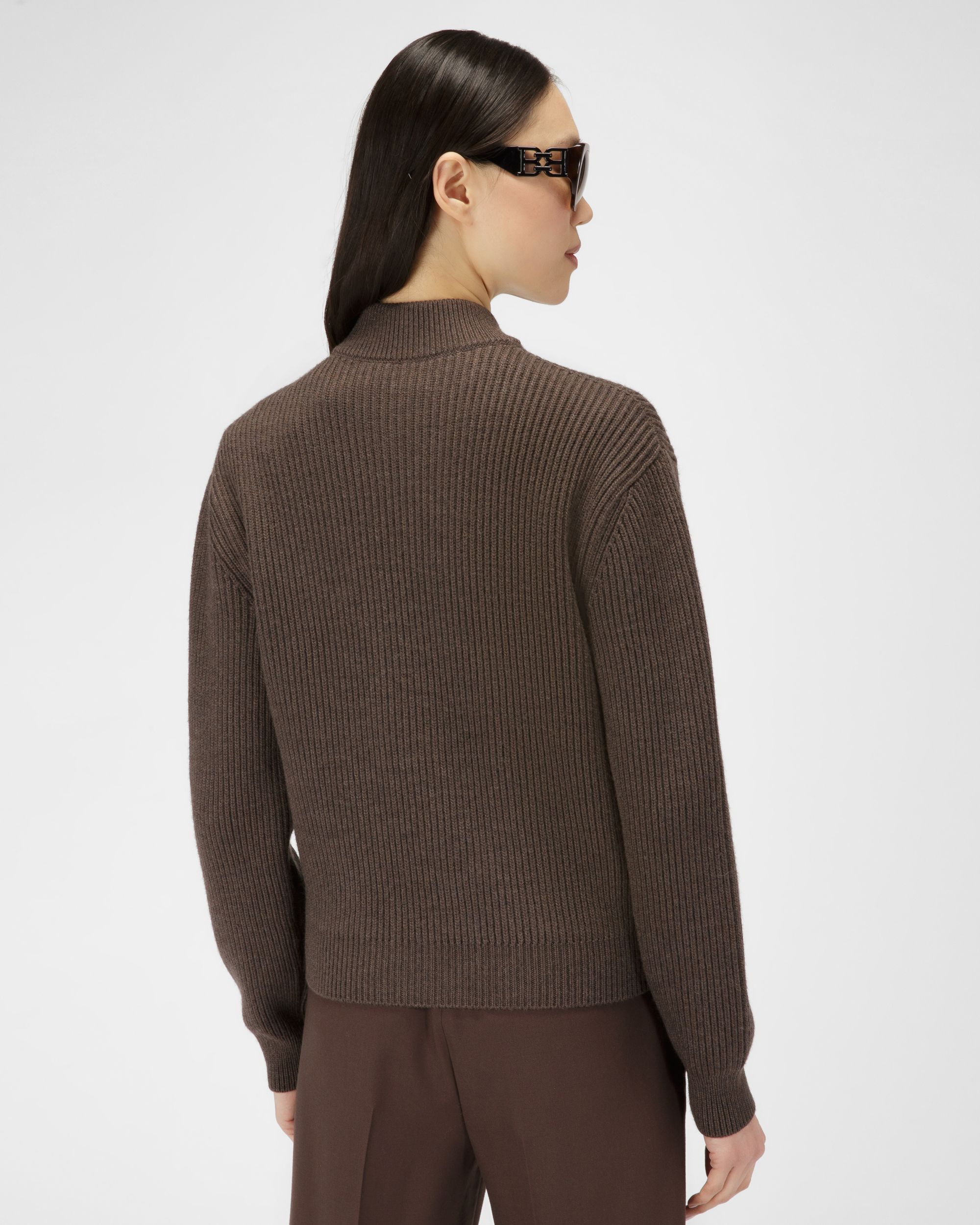 Veste En Laine Vert Militaire - Femme - Bally - 03