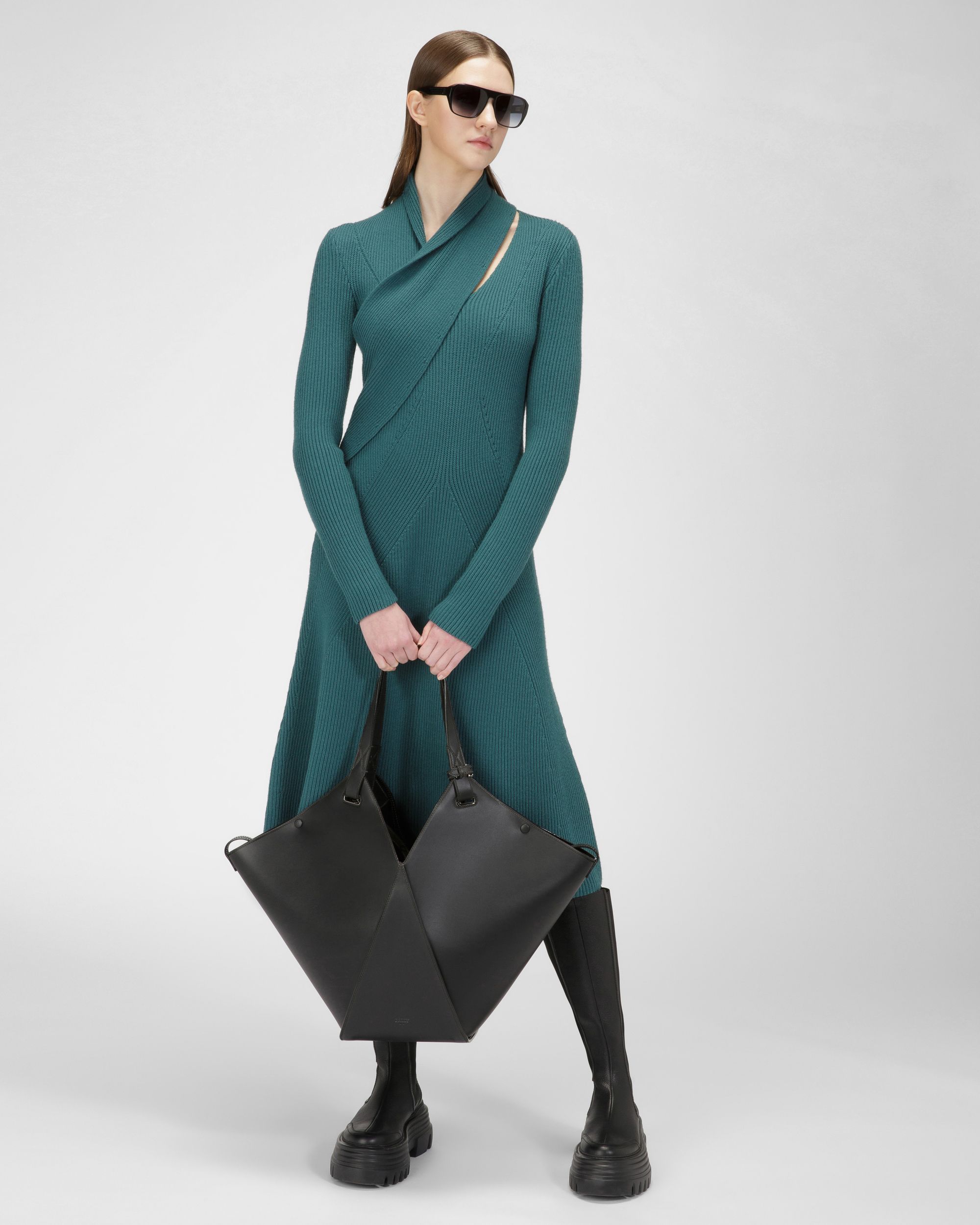 Robe En Laine Verte - Femme - Bally - 05