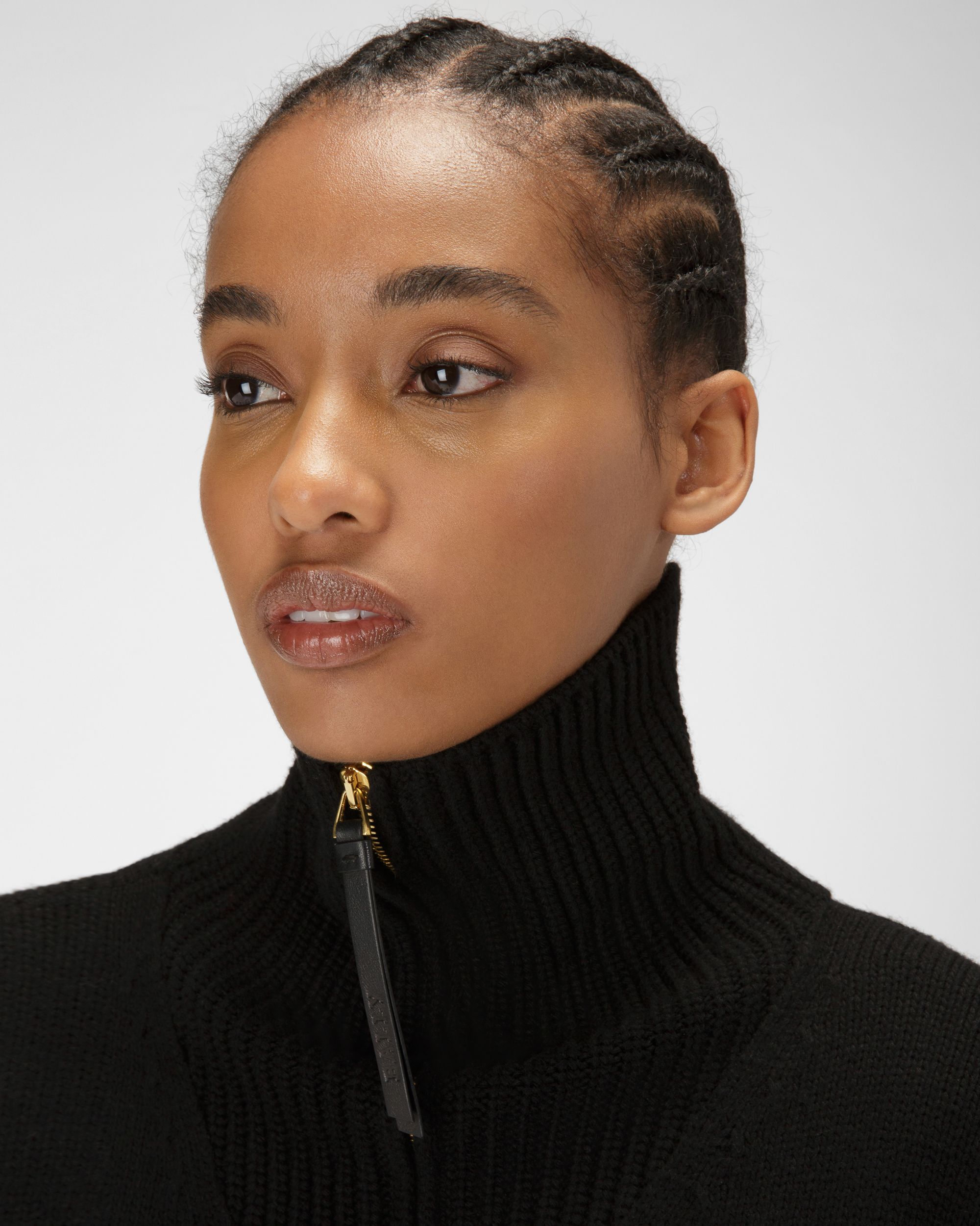 Wool & Cashmere Outerwear In Black - Women's - Bally - 02
